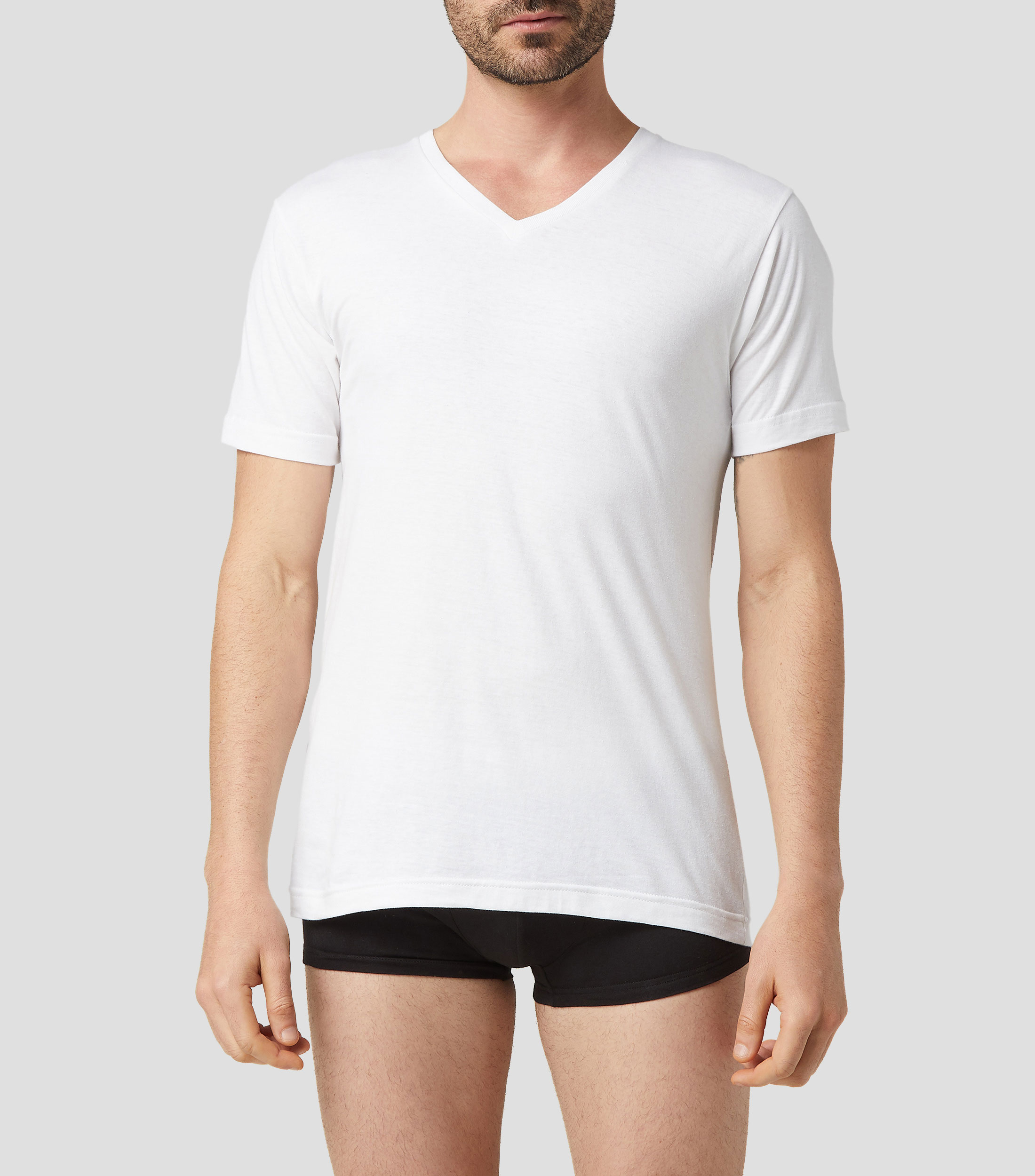 Set de 2 playeras cuello V con manga corta Hombre
