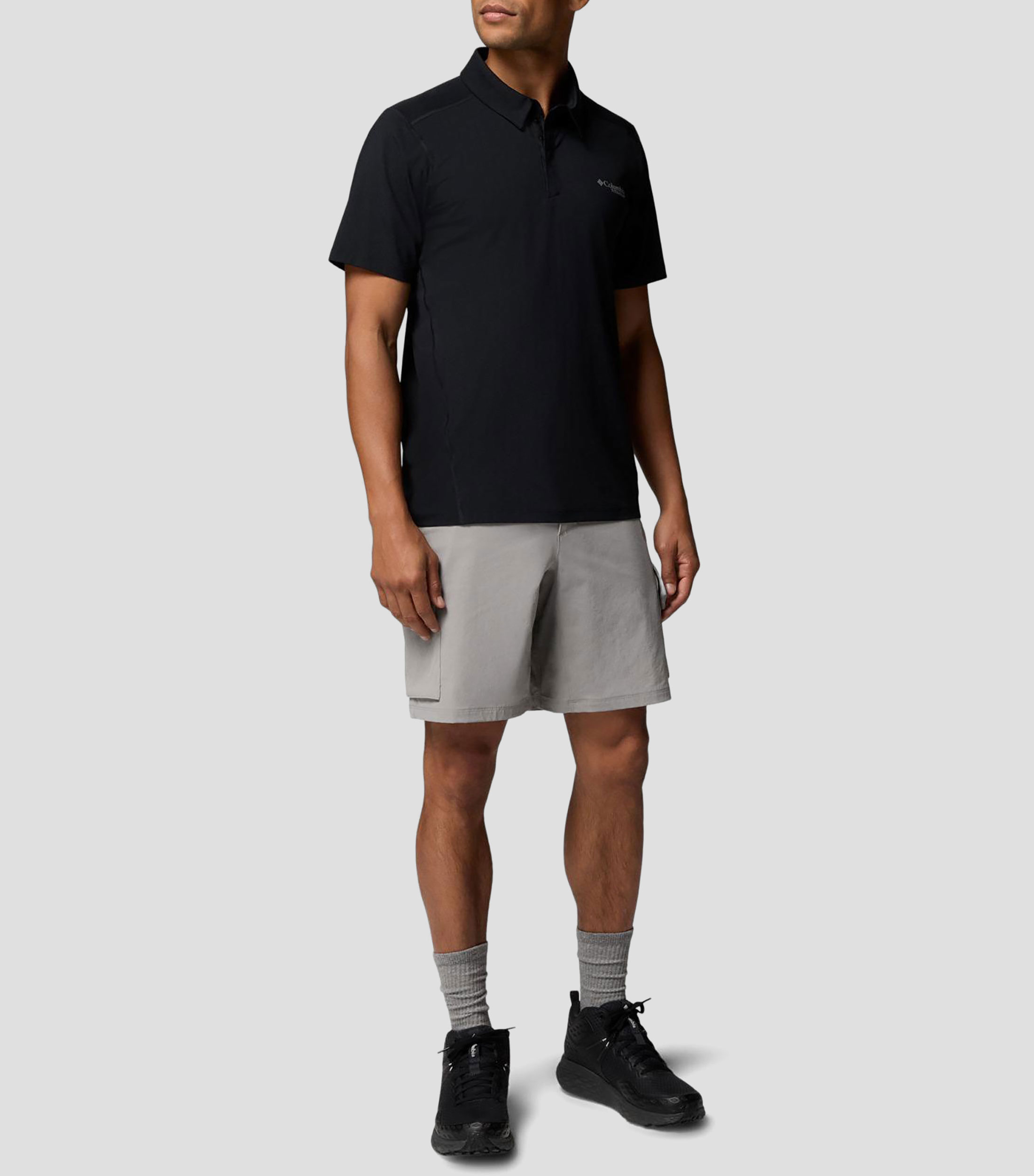 Playera tipo polo para senderismo de manga corta Diamond Peak Pro sólida Hombre