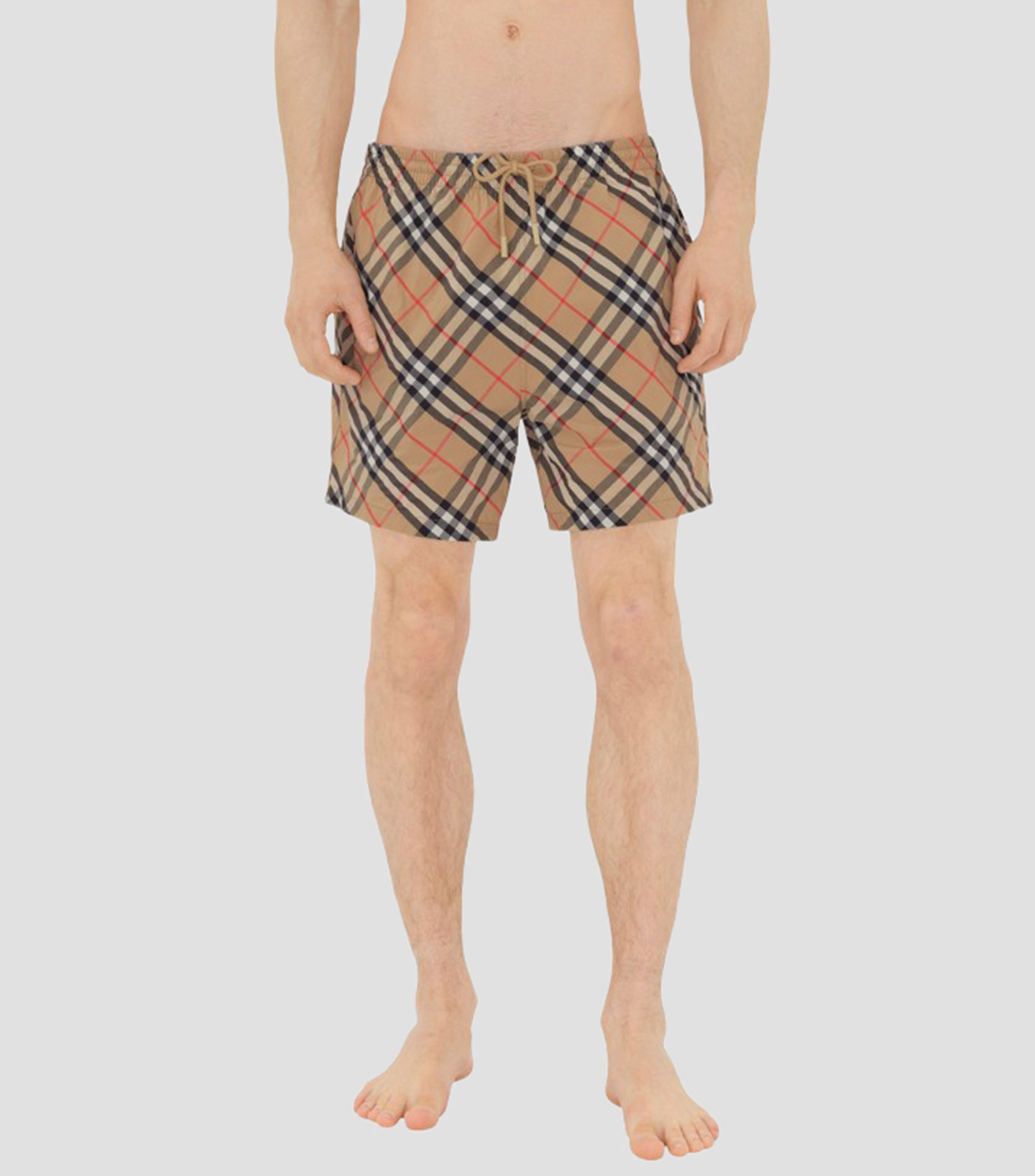 Traje de baño corto Check a cuadros Hombre