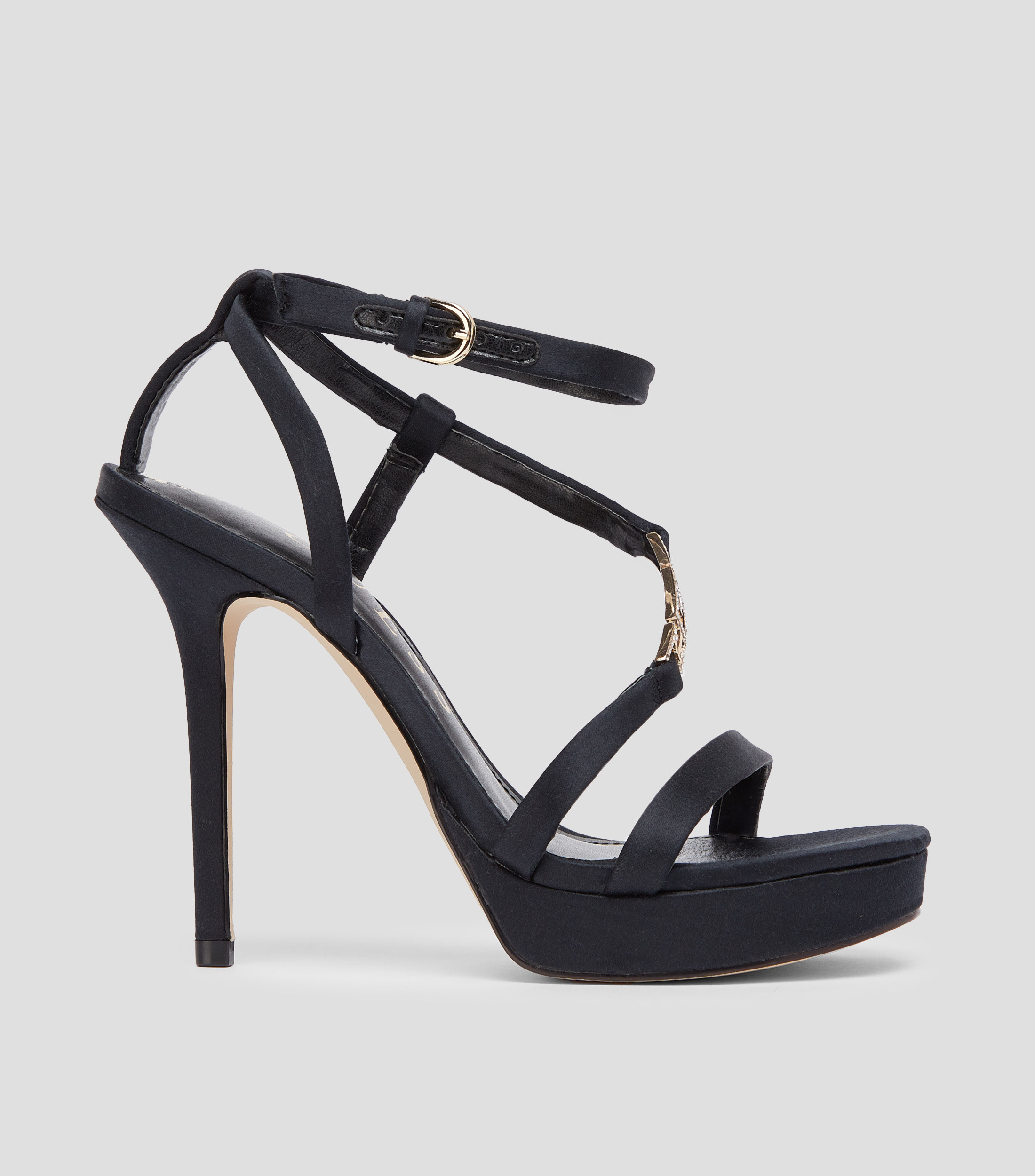 Sandalias Tacones Guess Negros Guess Sandalias Con Tacón Alto Y