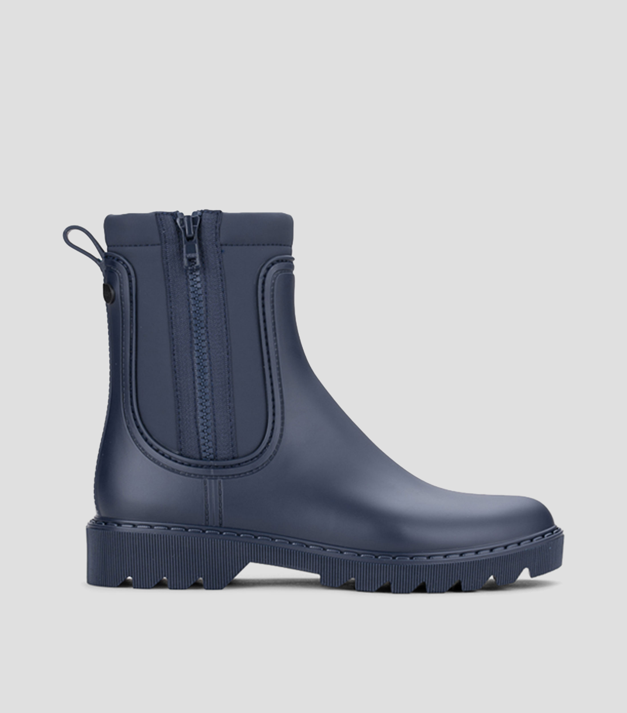 Botas para lluvia cortas Chloe con tacón cuadrado Mujer