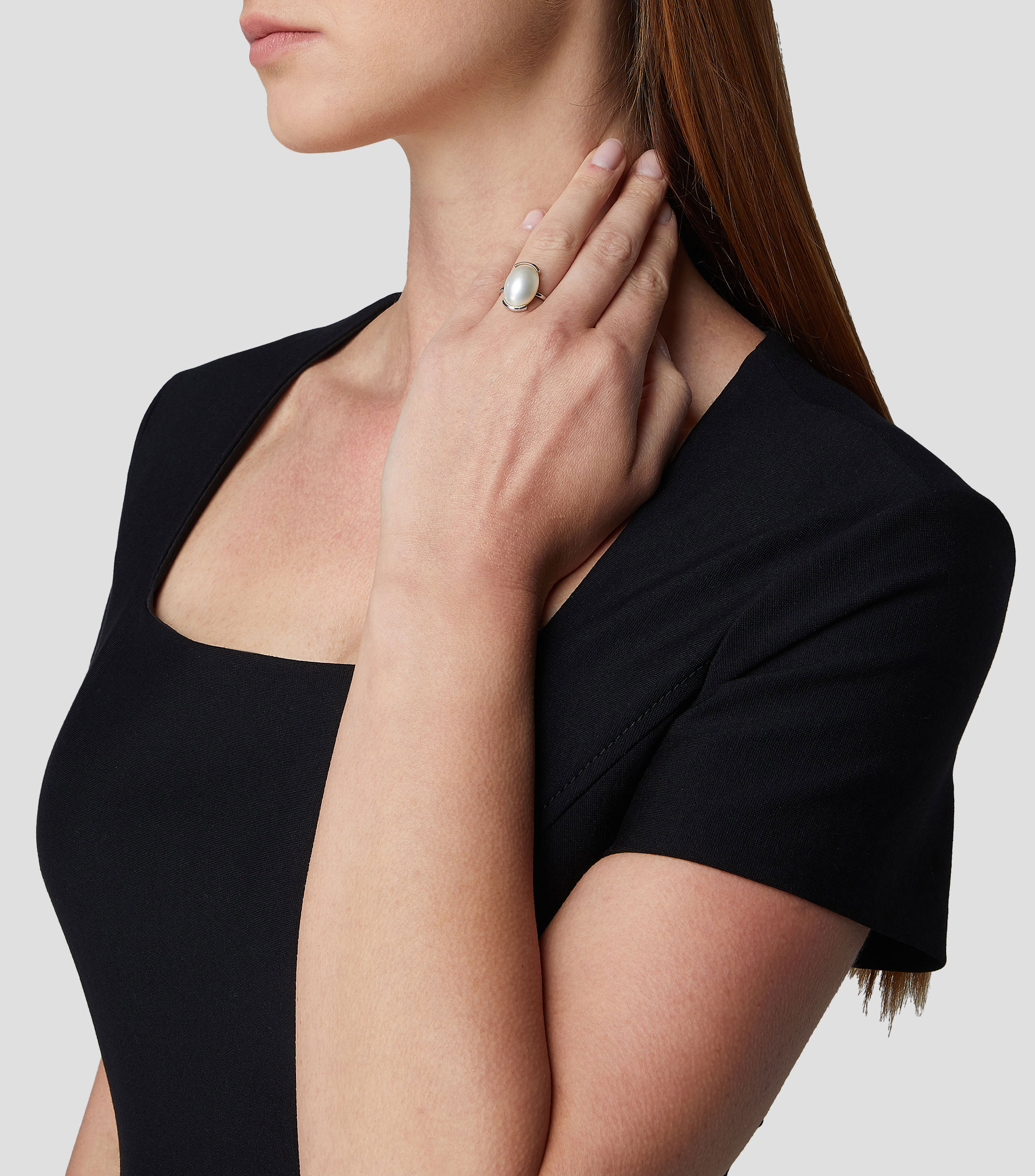 Anillo en plata .925 con perla cultivada decorativa Mujer