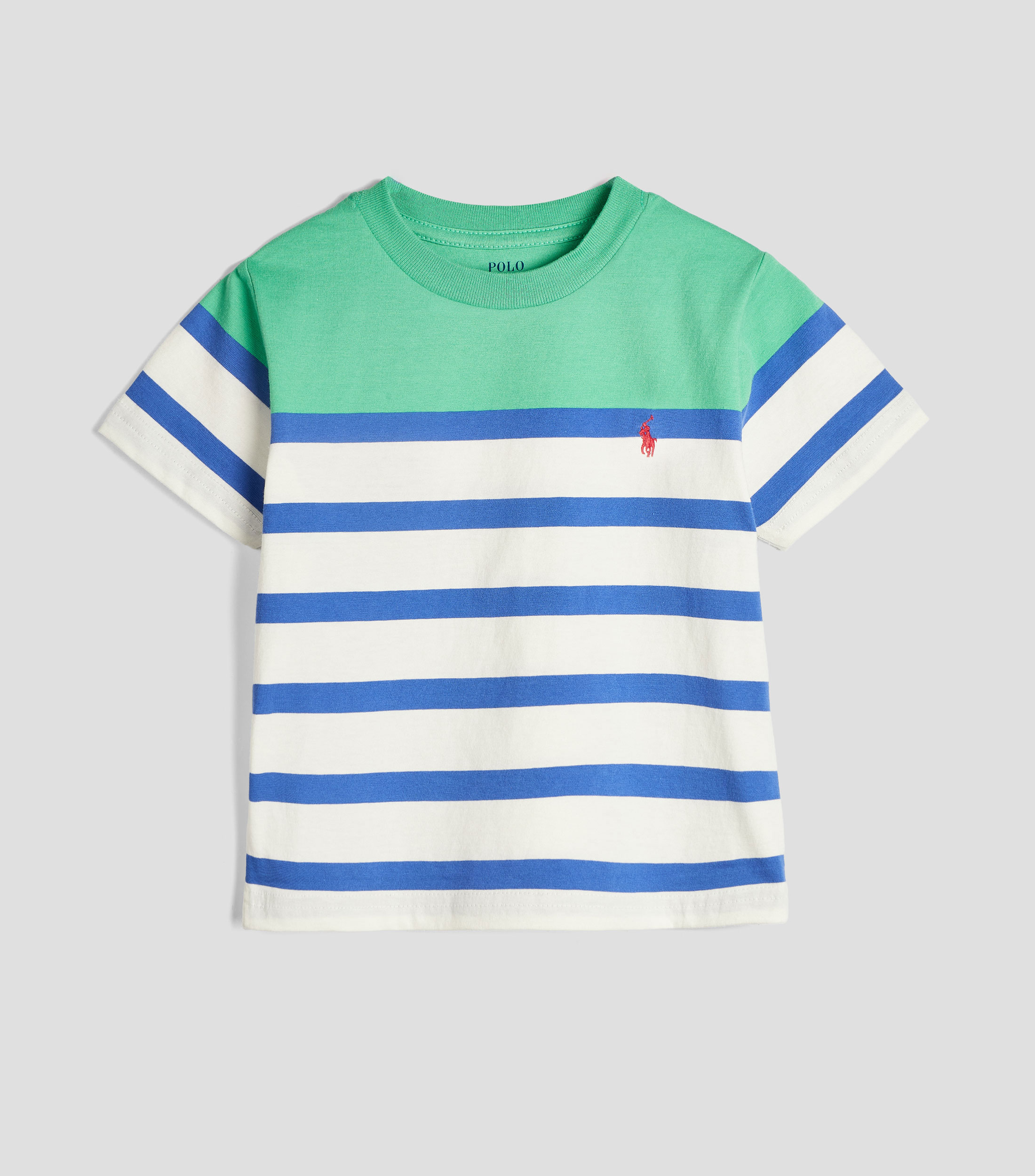 Playera cuello redondo manga corta rayas Bebé
