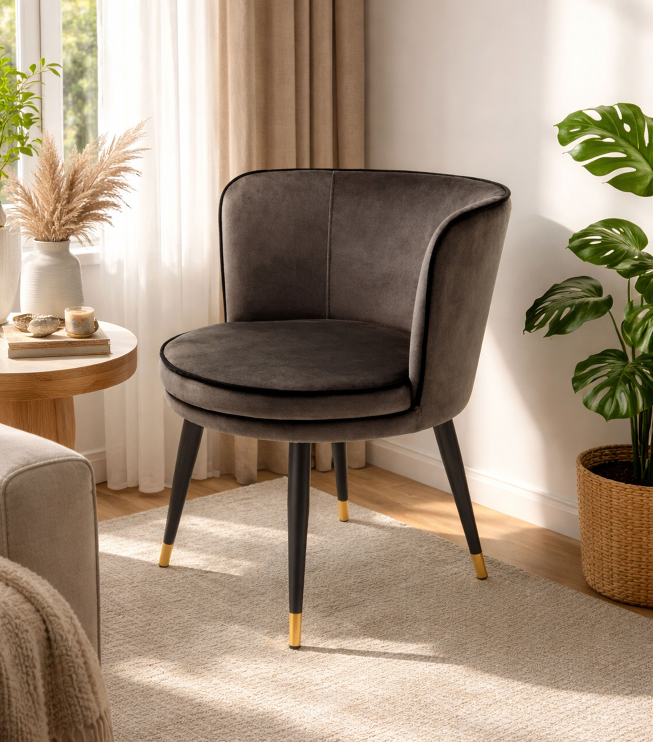 Silla para comedor Granada en tela gris