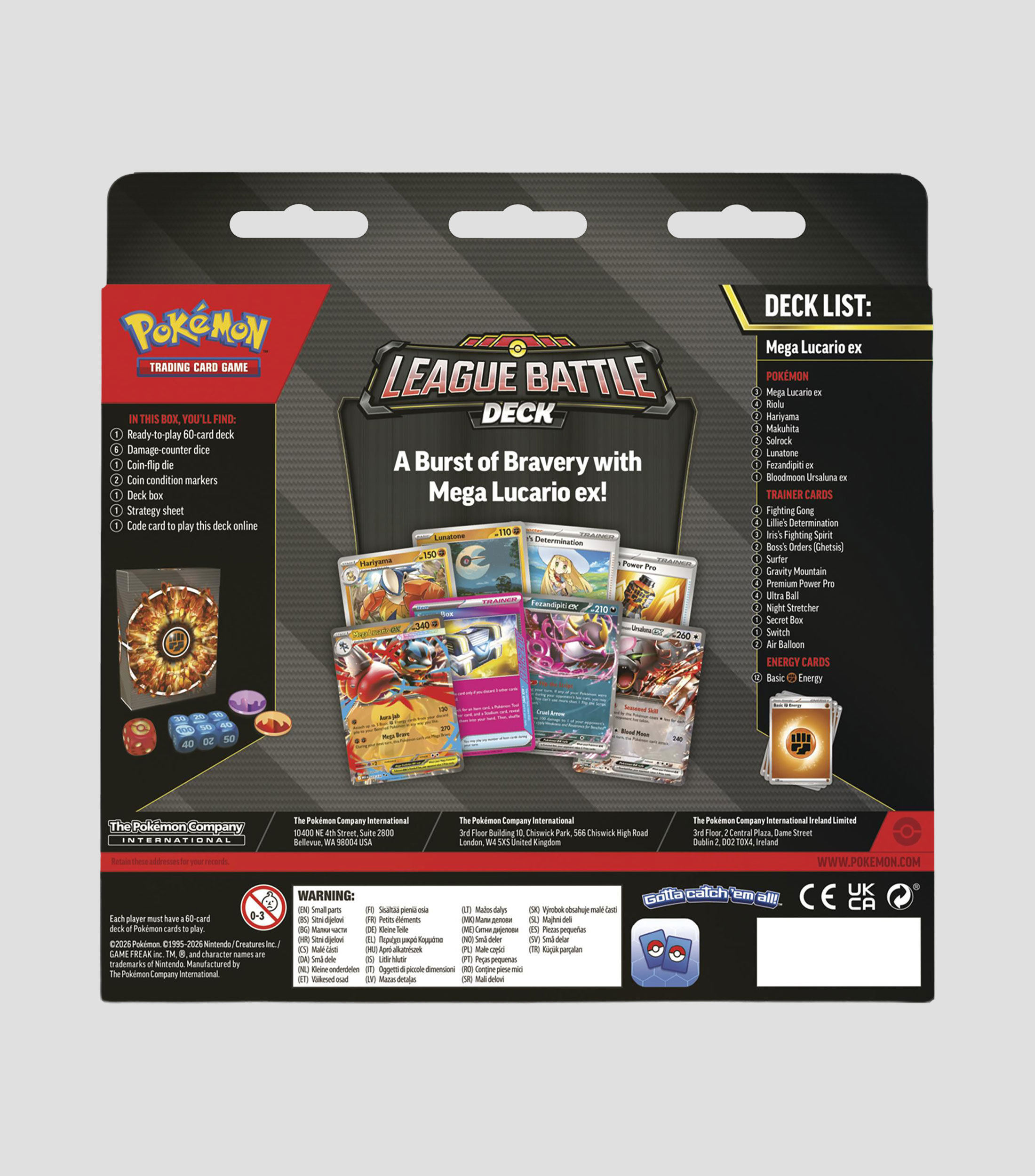 Trading Card Game - Mega-Lucario ex League Battle Deck