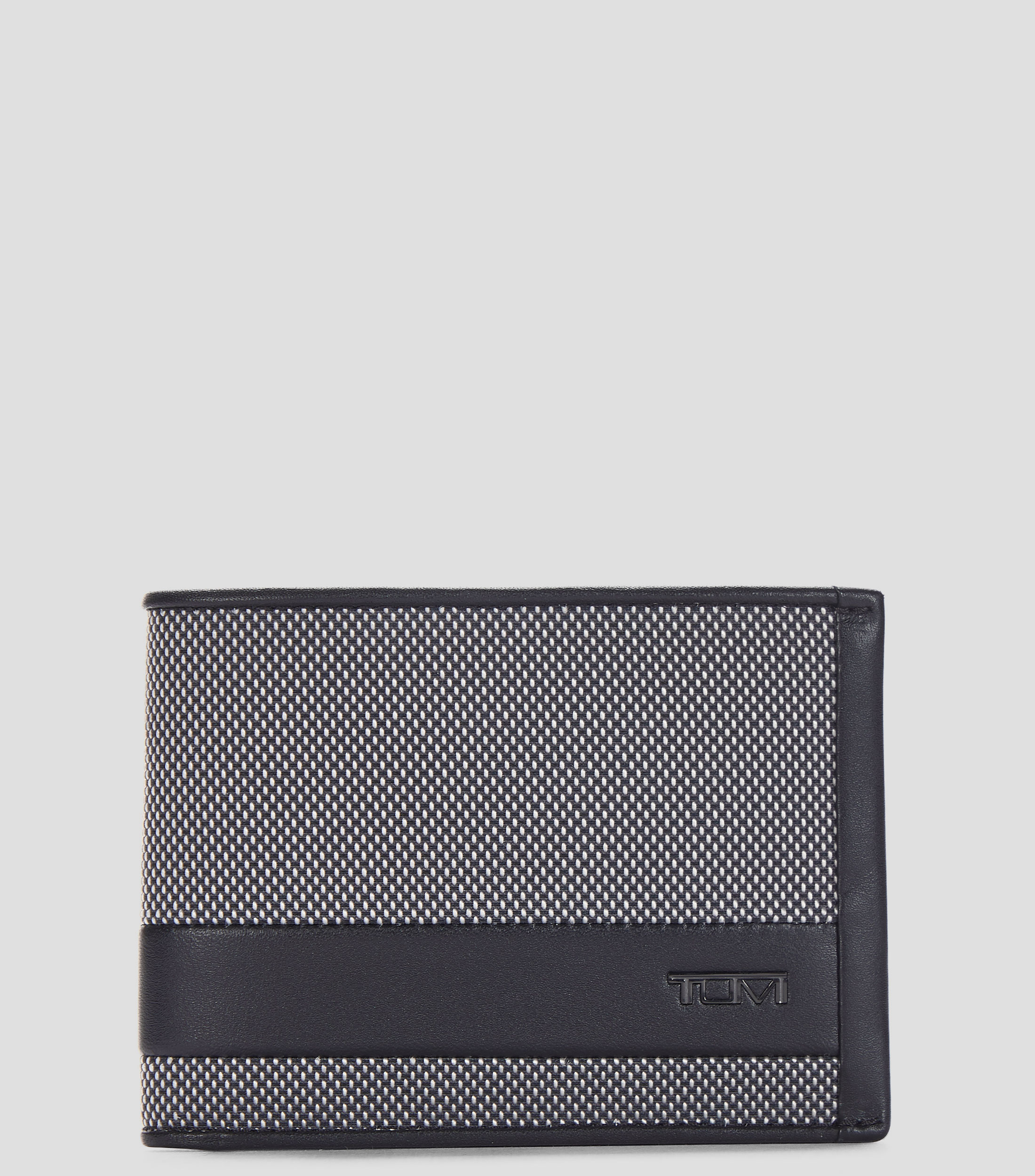 Cartera bifold gris con negro Hombre