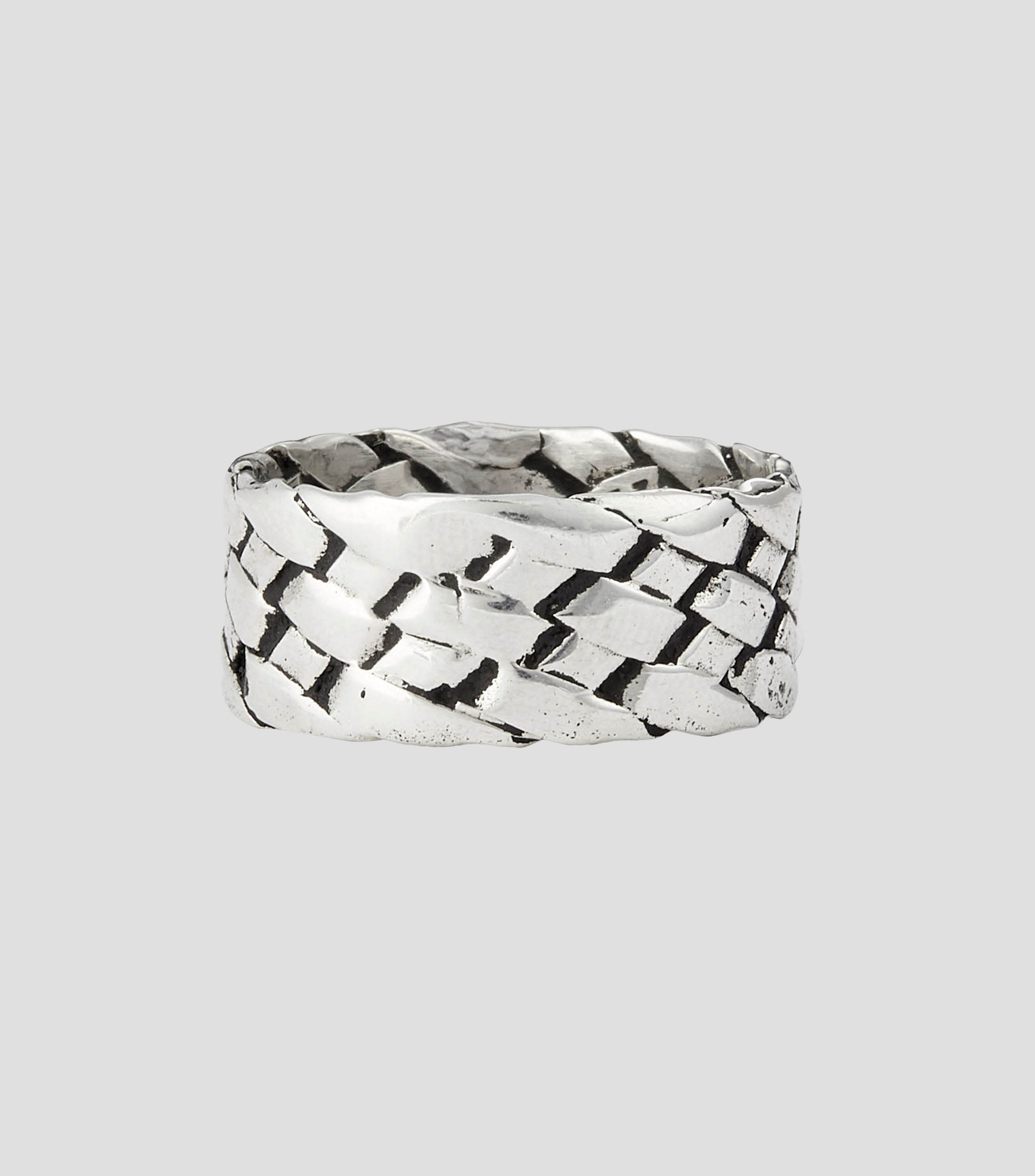Anillo en plata .925 con Trenzado Tipo Palma Hombre