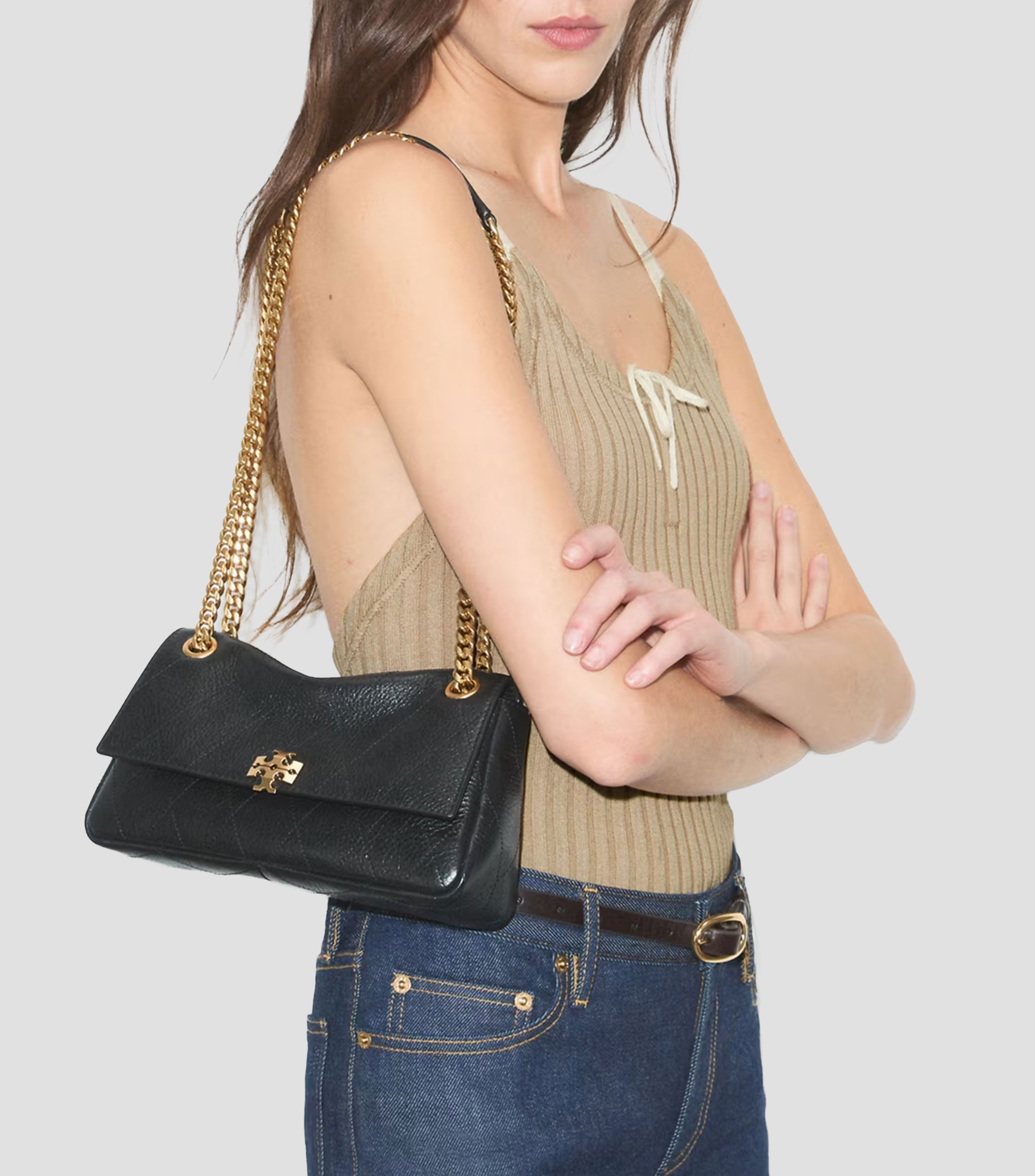 Bolsa en piel Shoulder Sólido