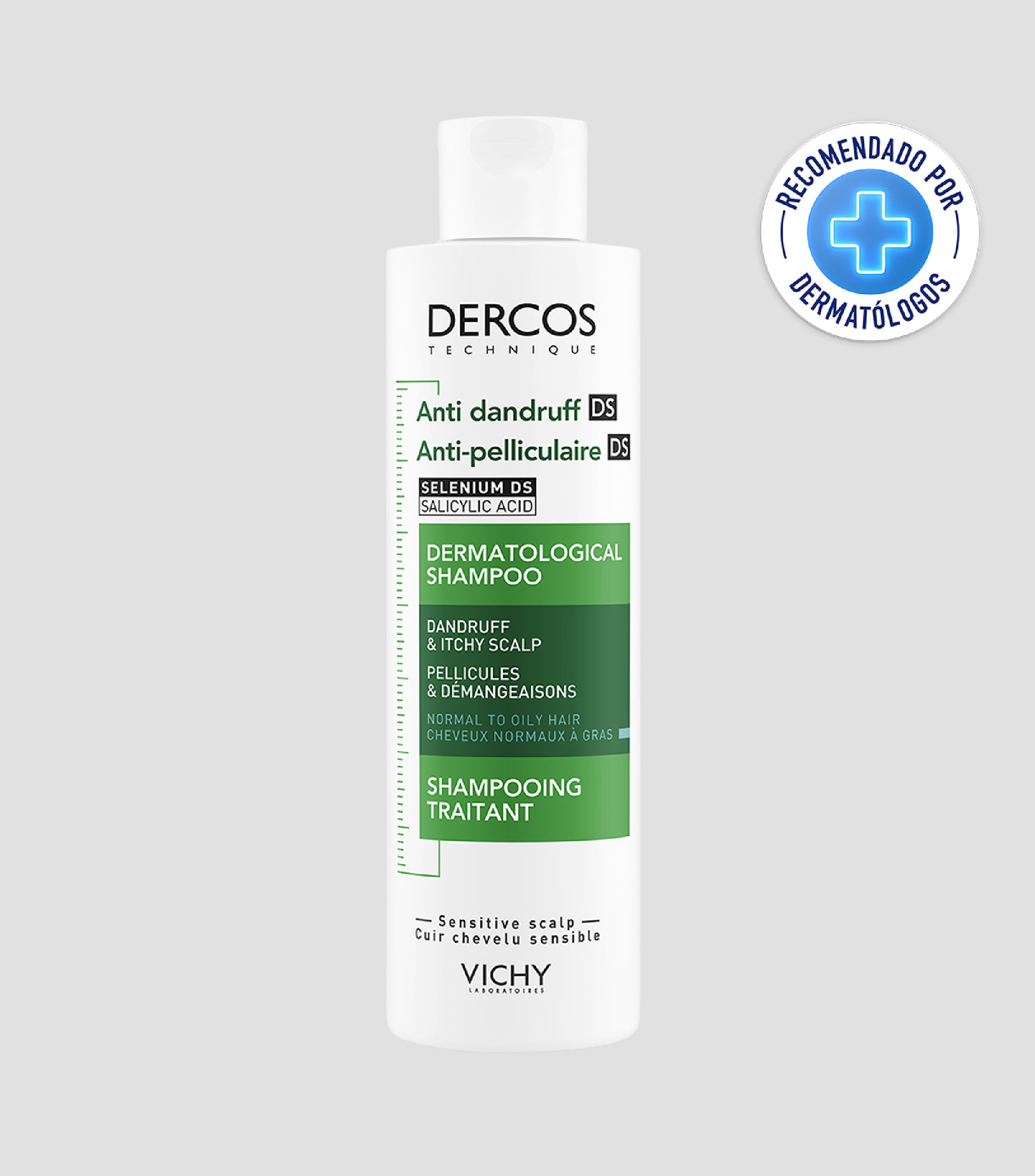 Shampoo Auxiliar para el control de la caspa, 200 ml