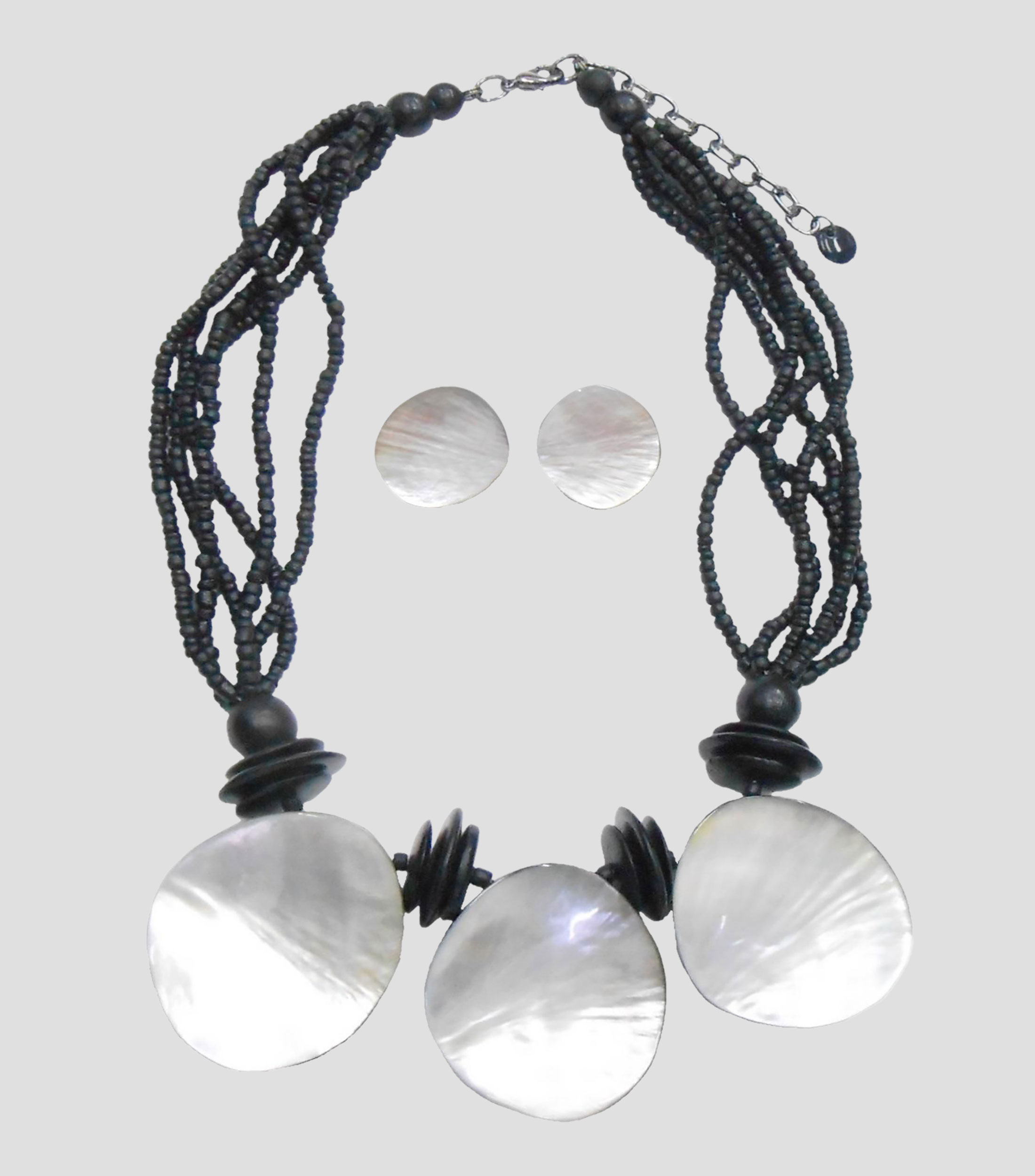 Set collar con aretes Mujer