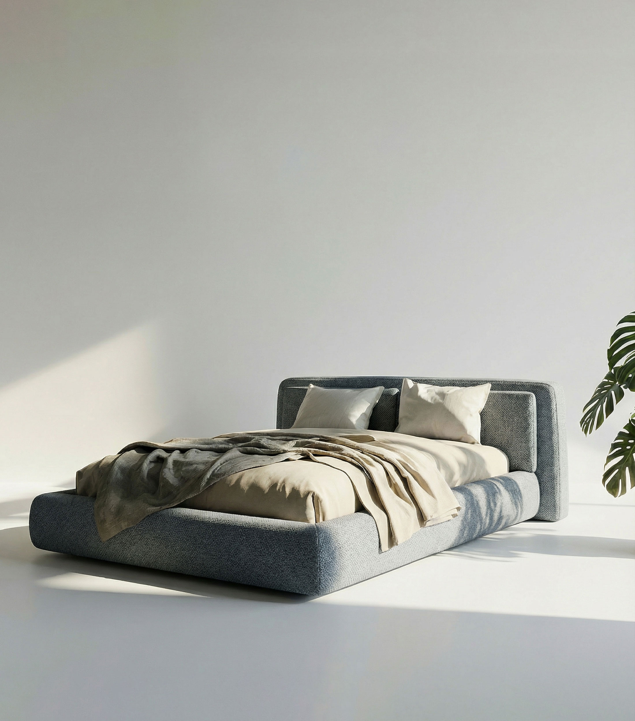 Cama Queen Size Elements en tela