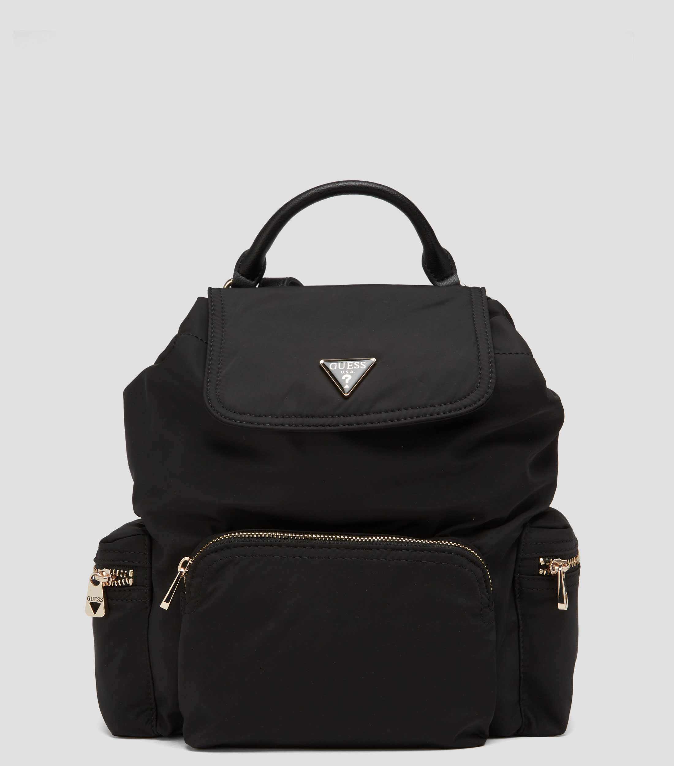 Bolso backpack negro liso Mujer