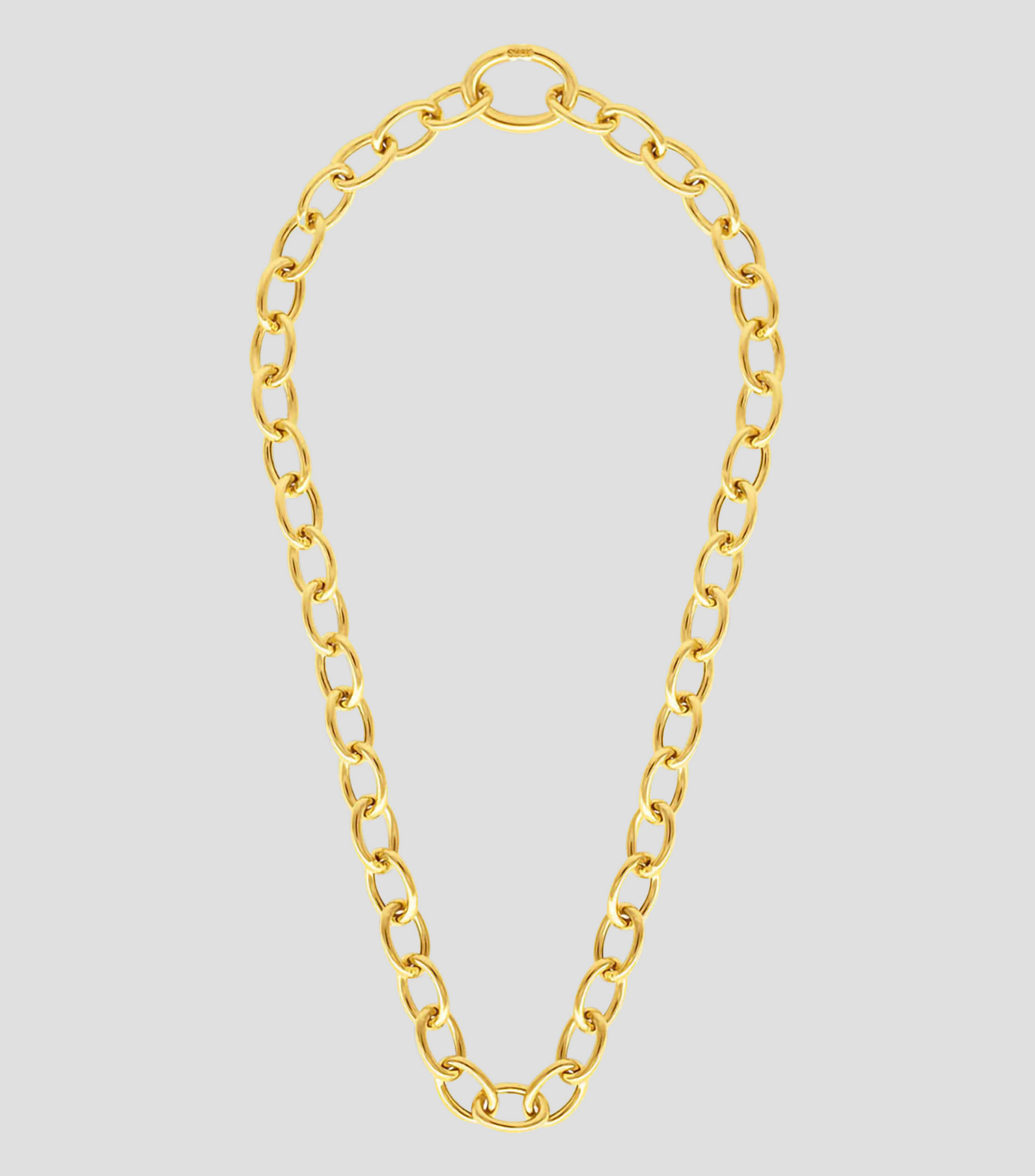 Collar en plata con eslabones Mujer