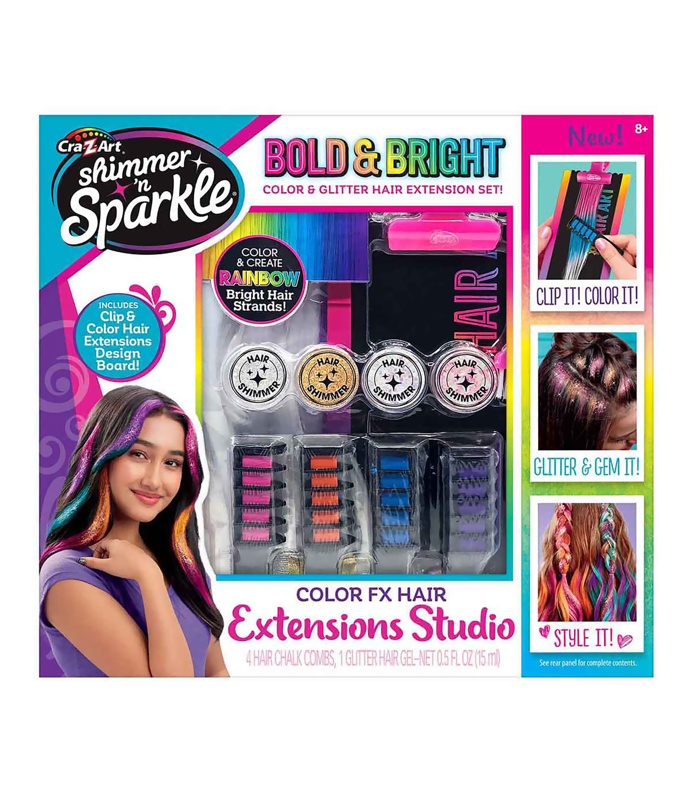 Shimmer & Sparkle Set Extensiones de Cabello Color y Glitter