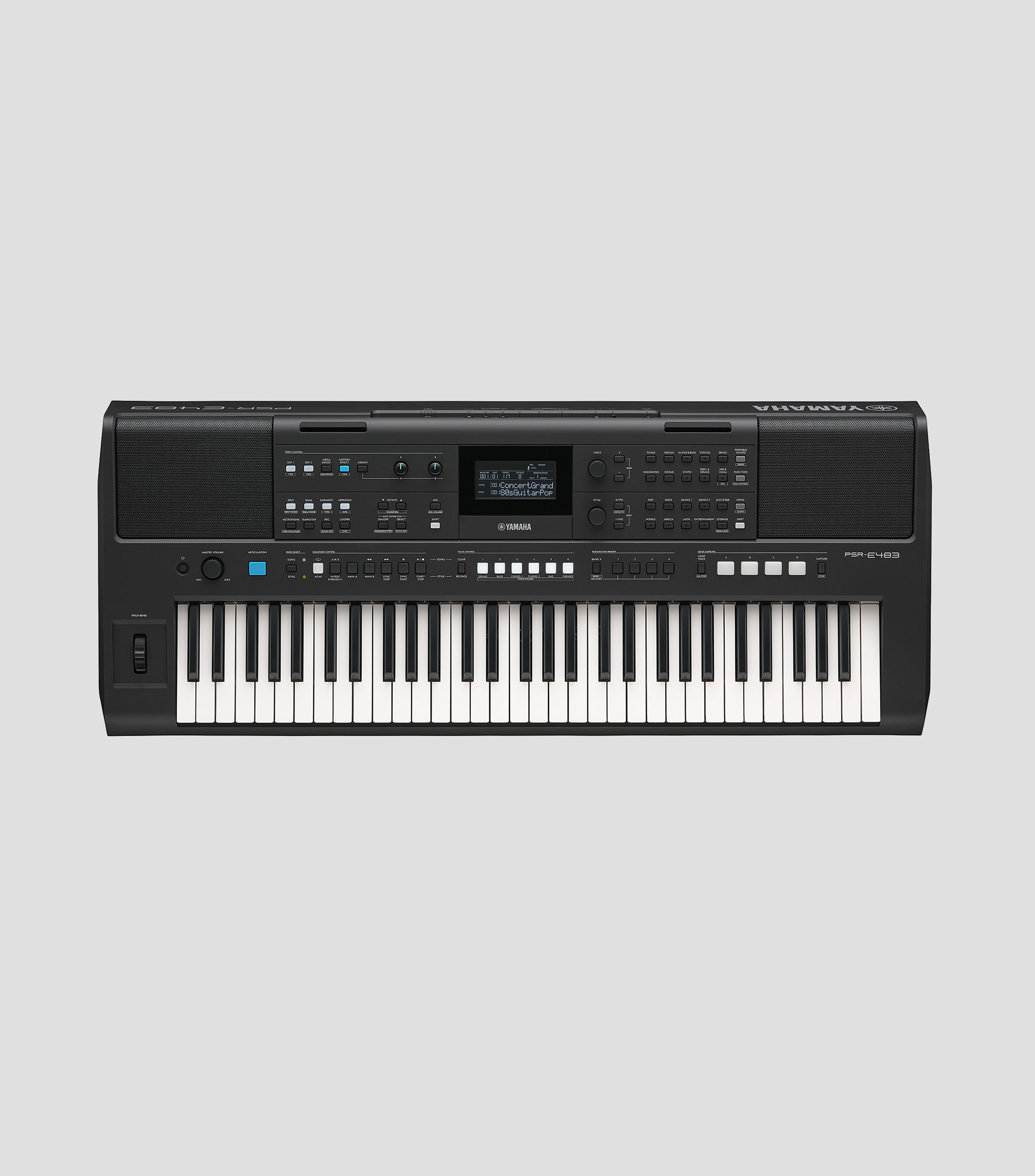 Teclado portátil avanzado PSR-E483 negro