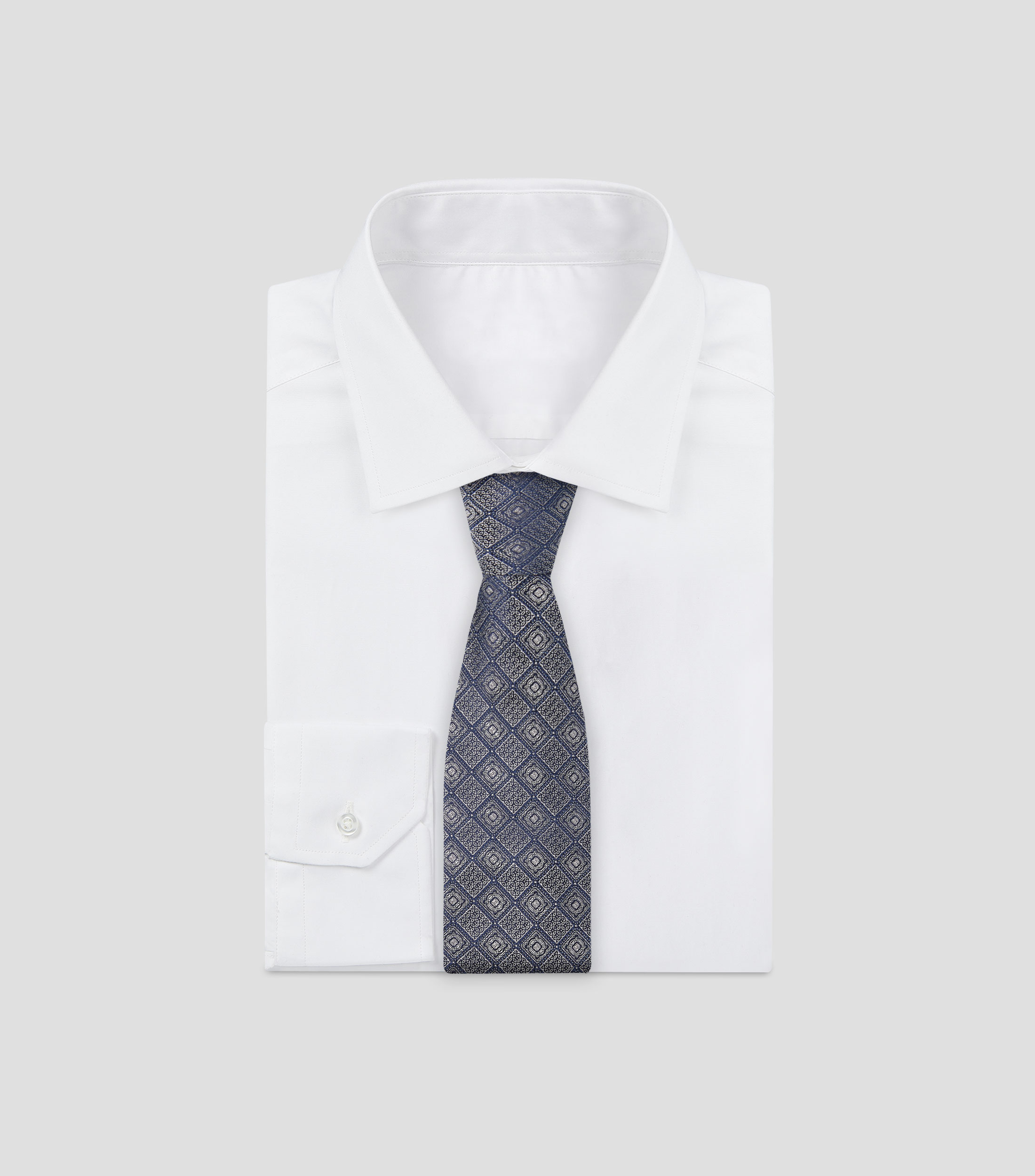 Corbata ancha con jacquard