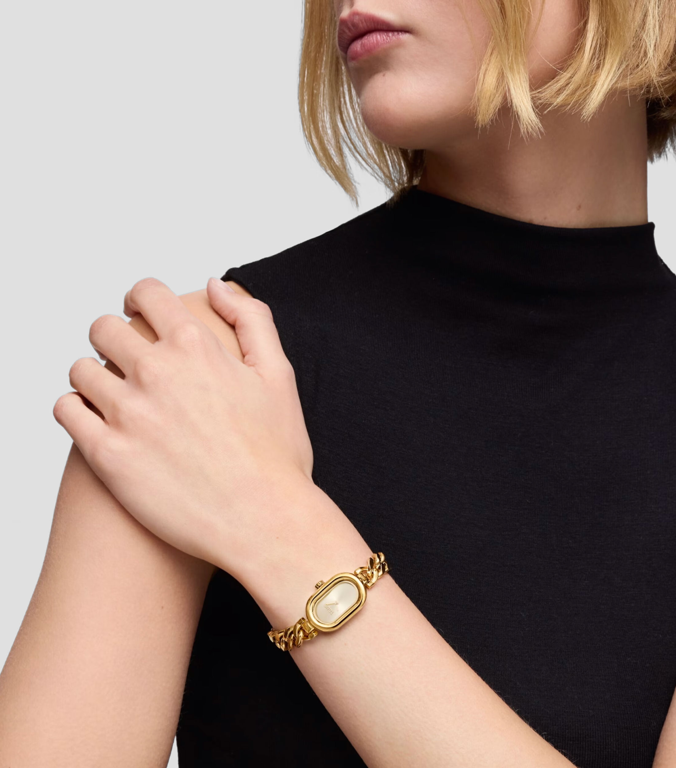 Reloj para mujer Oval Time casual dorado