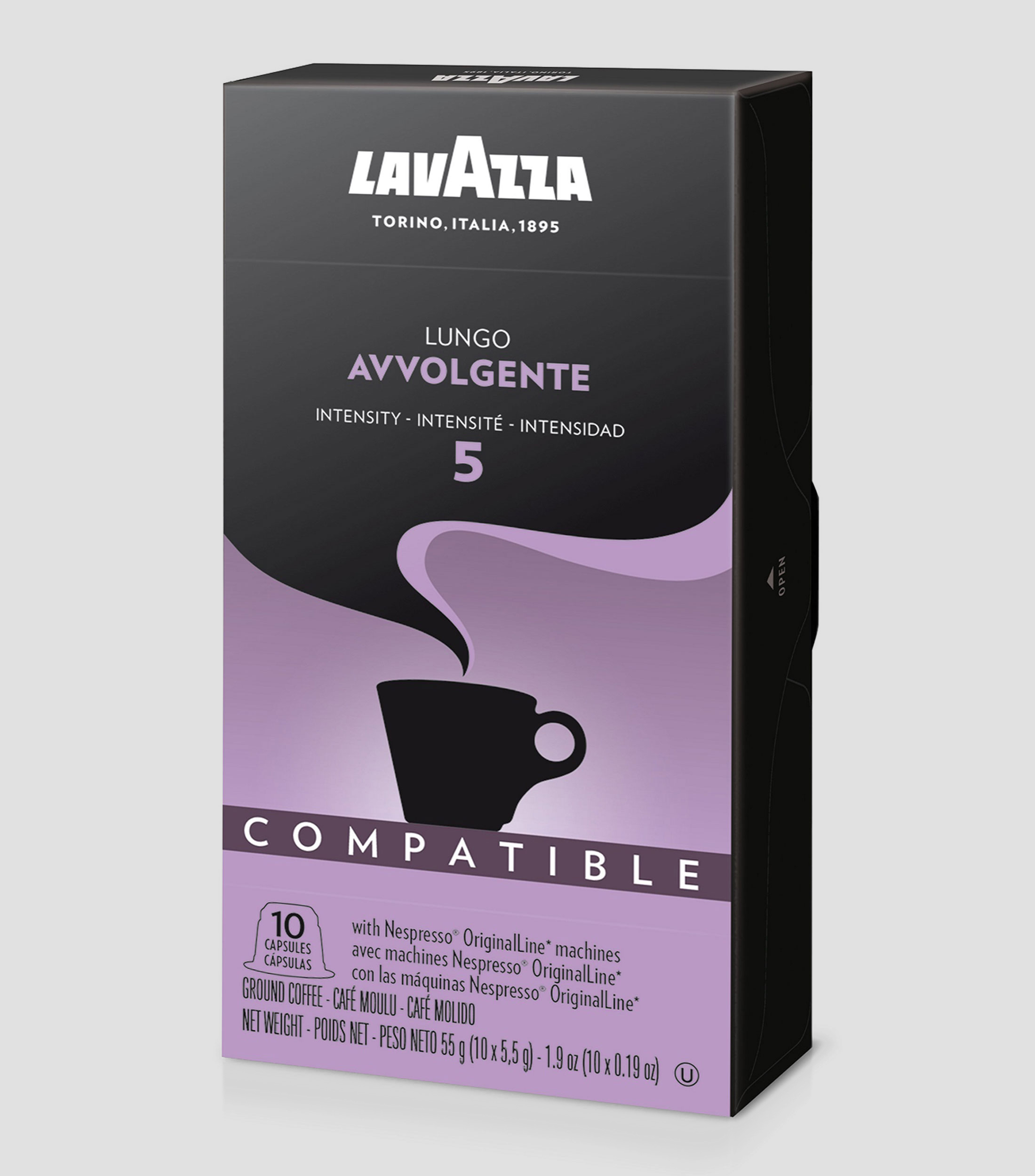 Capsulas de Cafe Avvolgente Lungo, 10 Piezas