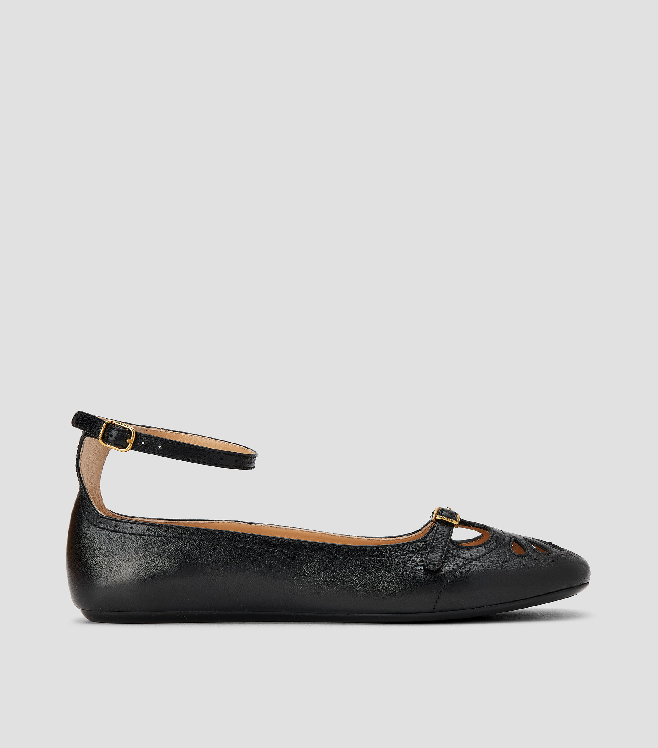 Flats Misty en piel con calados Mujer