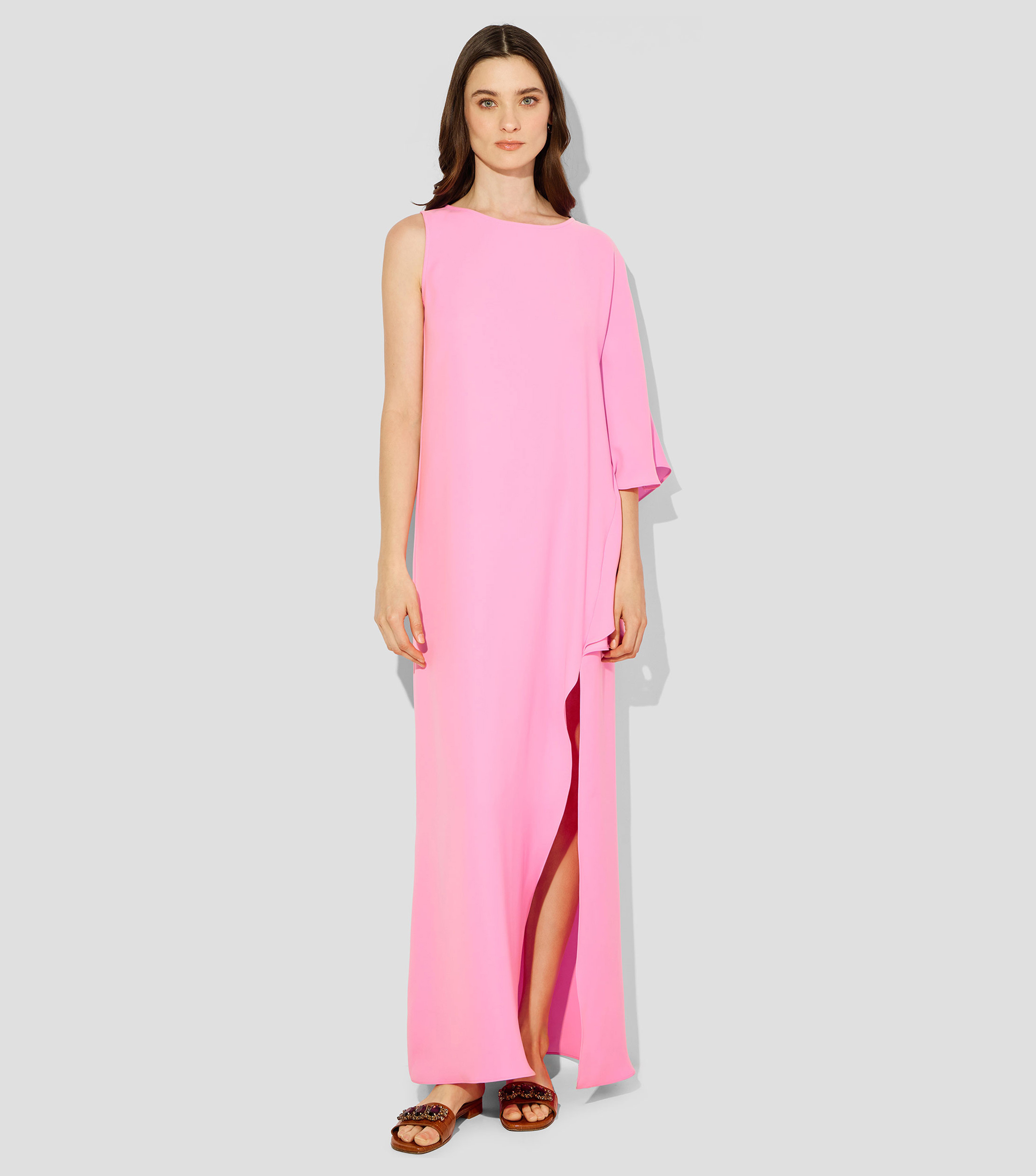 Vestido de fiesta largo liso Mujer
