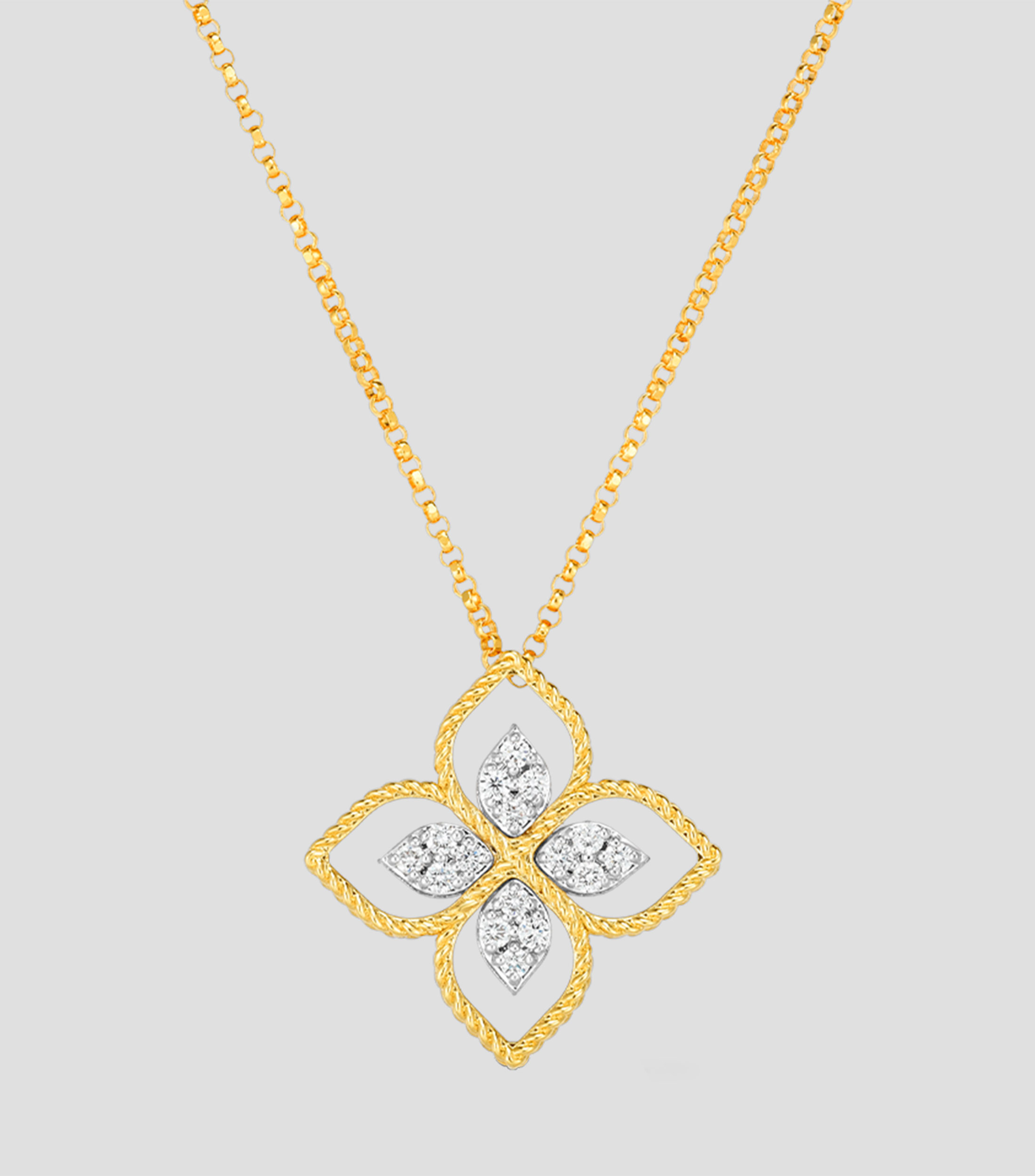 Collar oro amarillo de 18 kilates con diamantes Princess Mujer