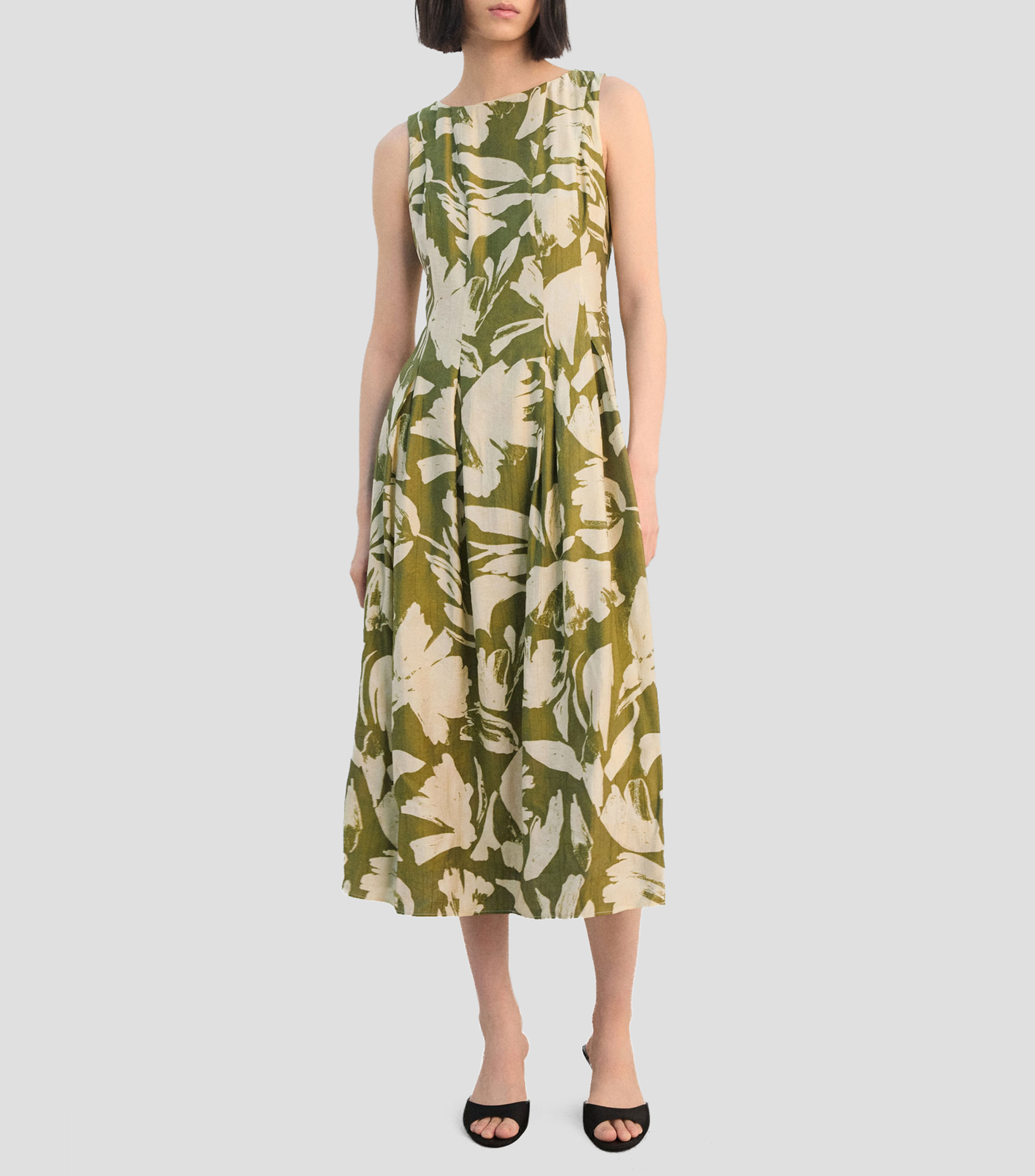 Vestido midi estampado Mujer