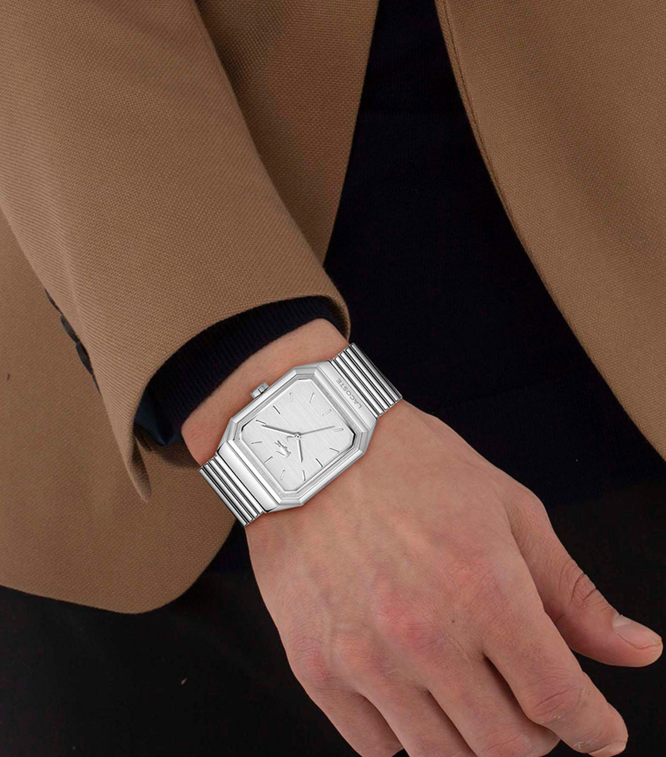 Reloj para Hombre Rene casual plateado