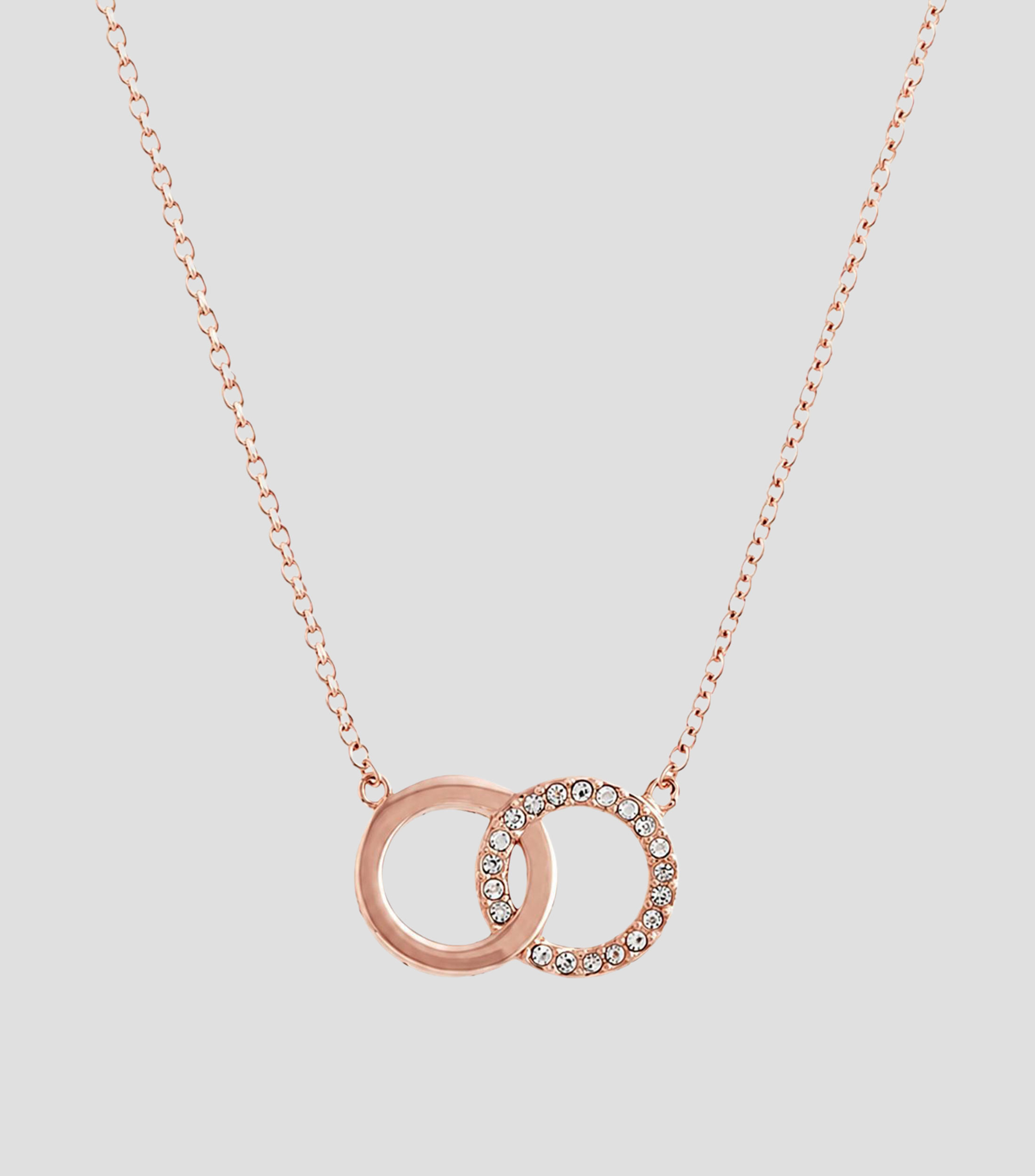 Collar aros entrelazados Classics con cristales Mujer