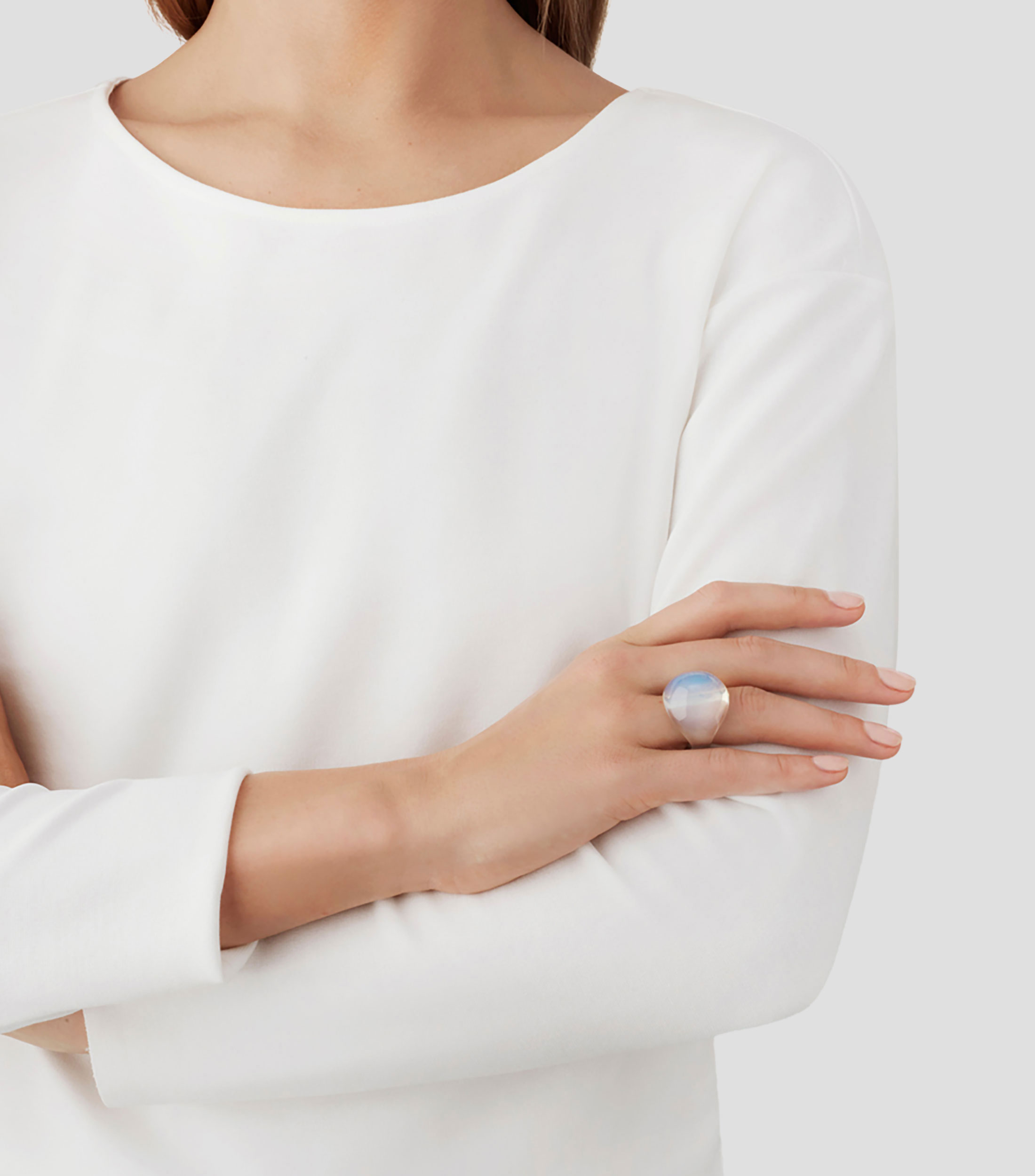 Anillo Cabuchón ópalo Mujer talla 52
