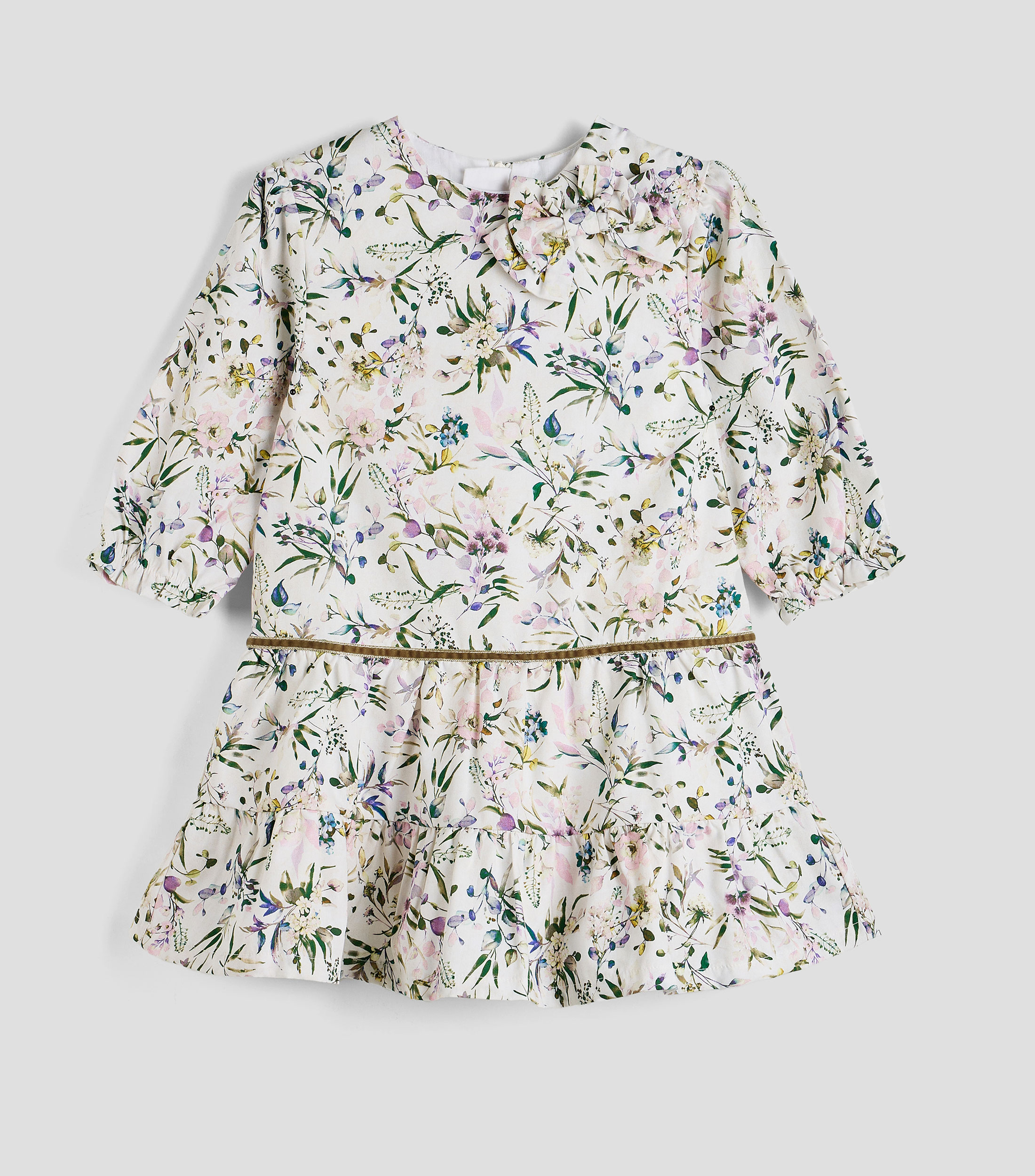 Vestido con manga larga estampado Bebé