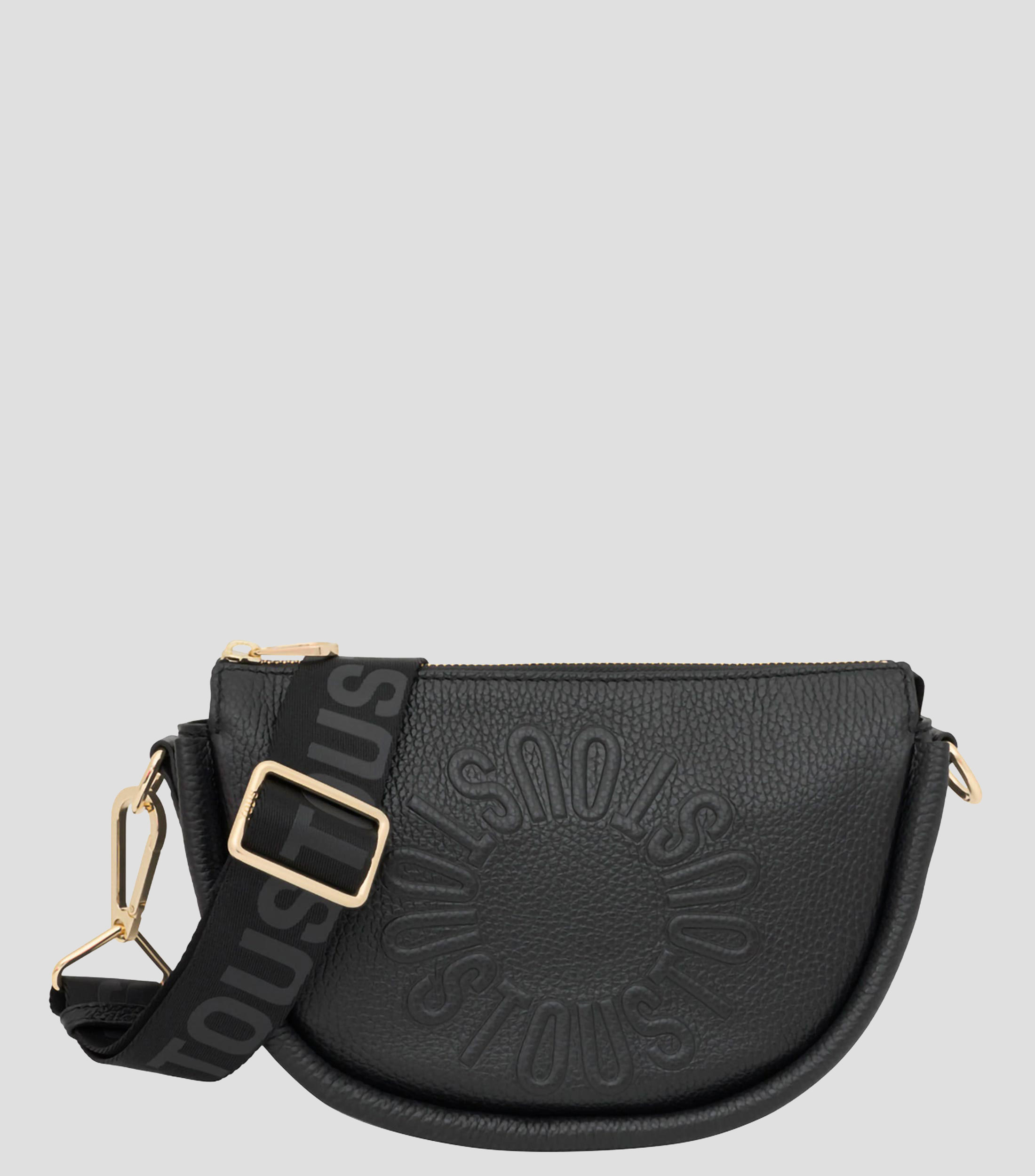 Bolso Crossbody negro en piel Miranda texturizado Mujer