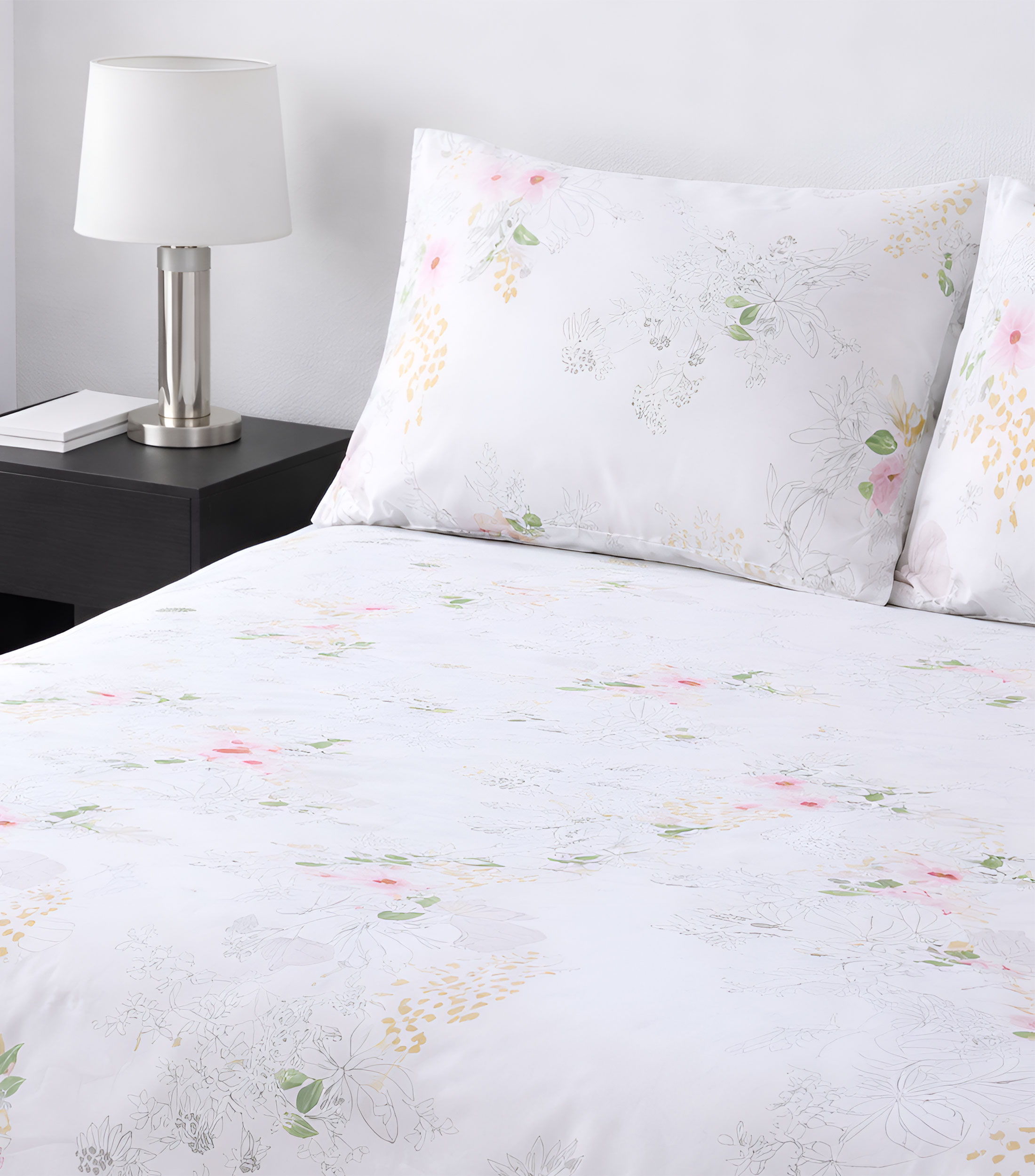 Funda para Duvet Matrimonial/Queen Size en algodón Orchidée multicolor
