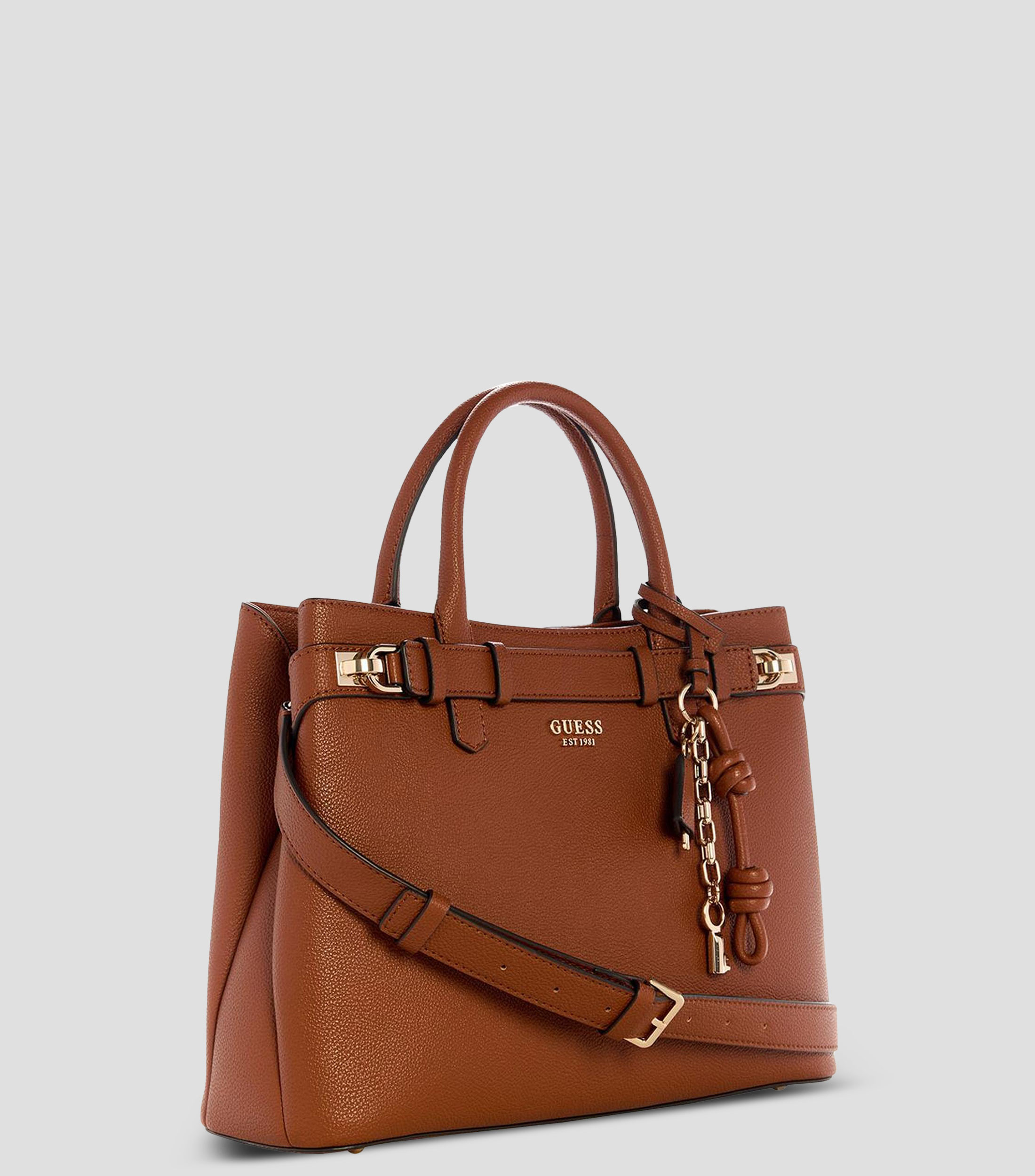 Bolsa Satchel granulada Mujer