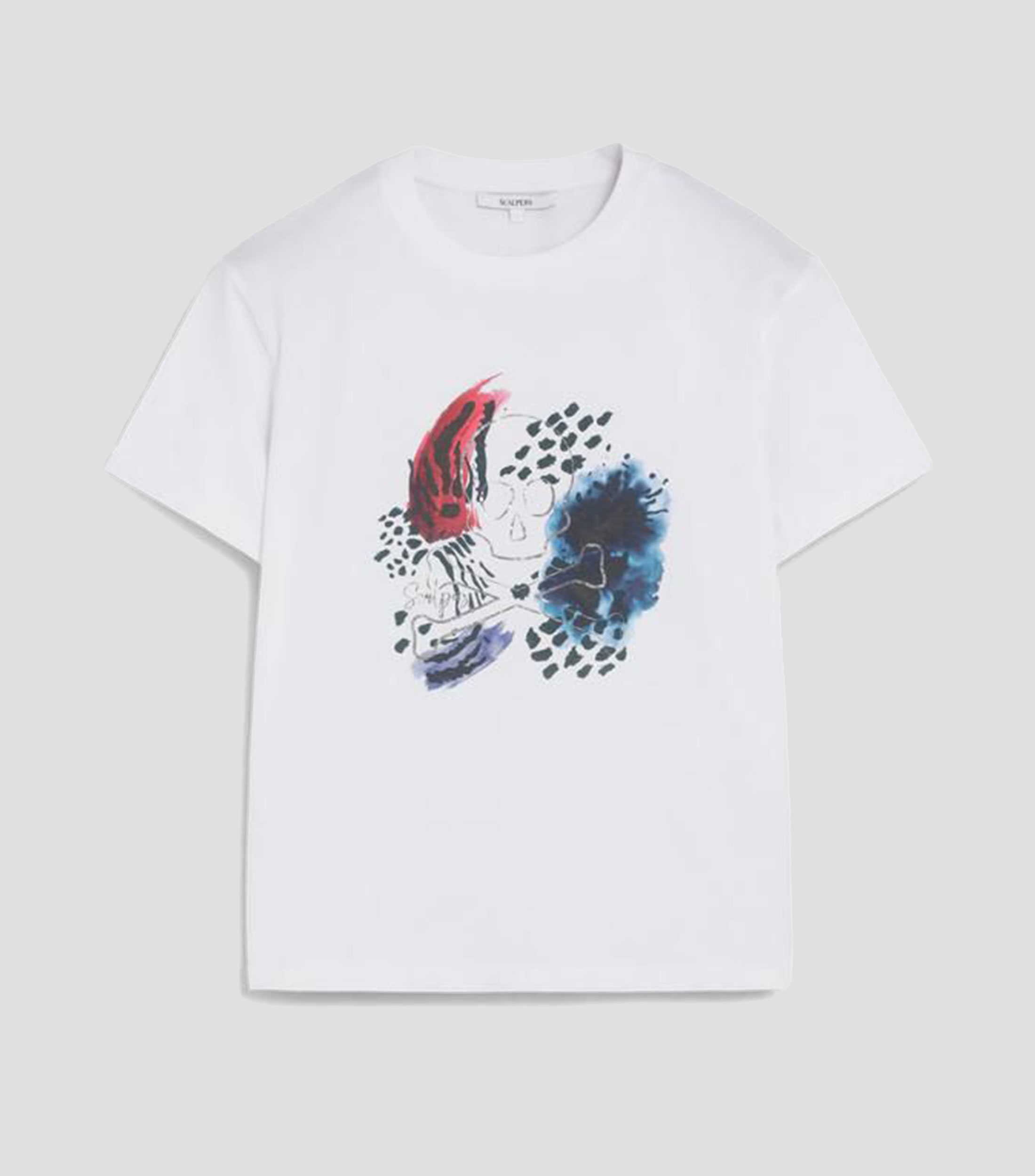Playera cuello redondo manga corta estampada Mujer