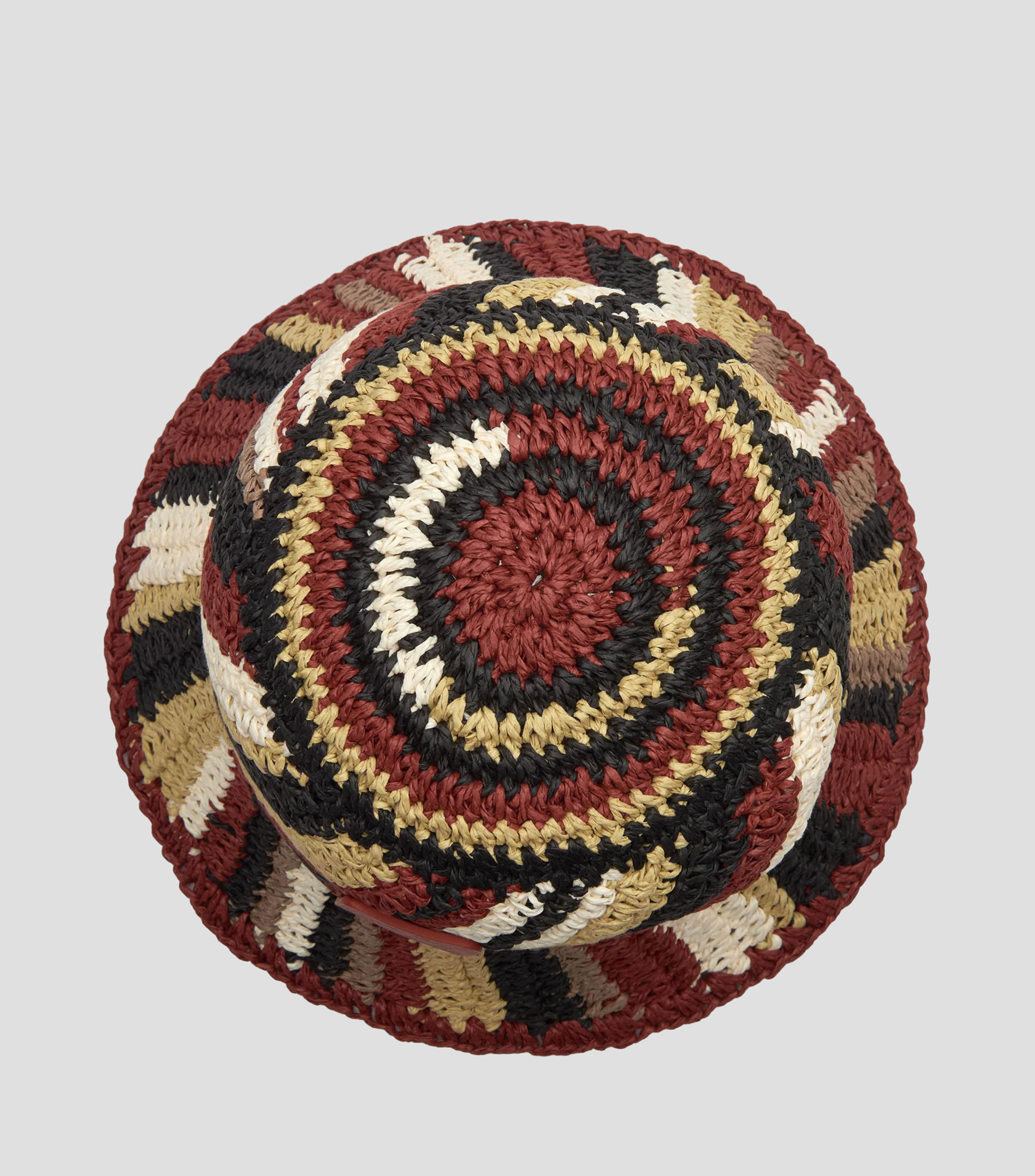 Sombrero cloche multicolor con líneas Mujer