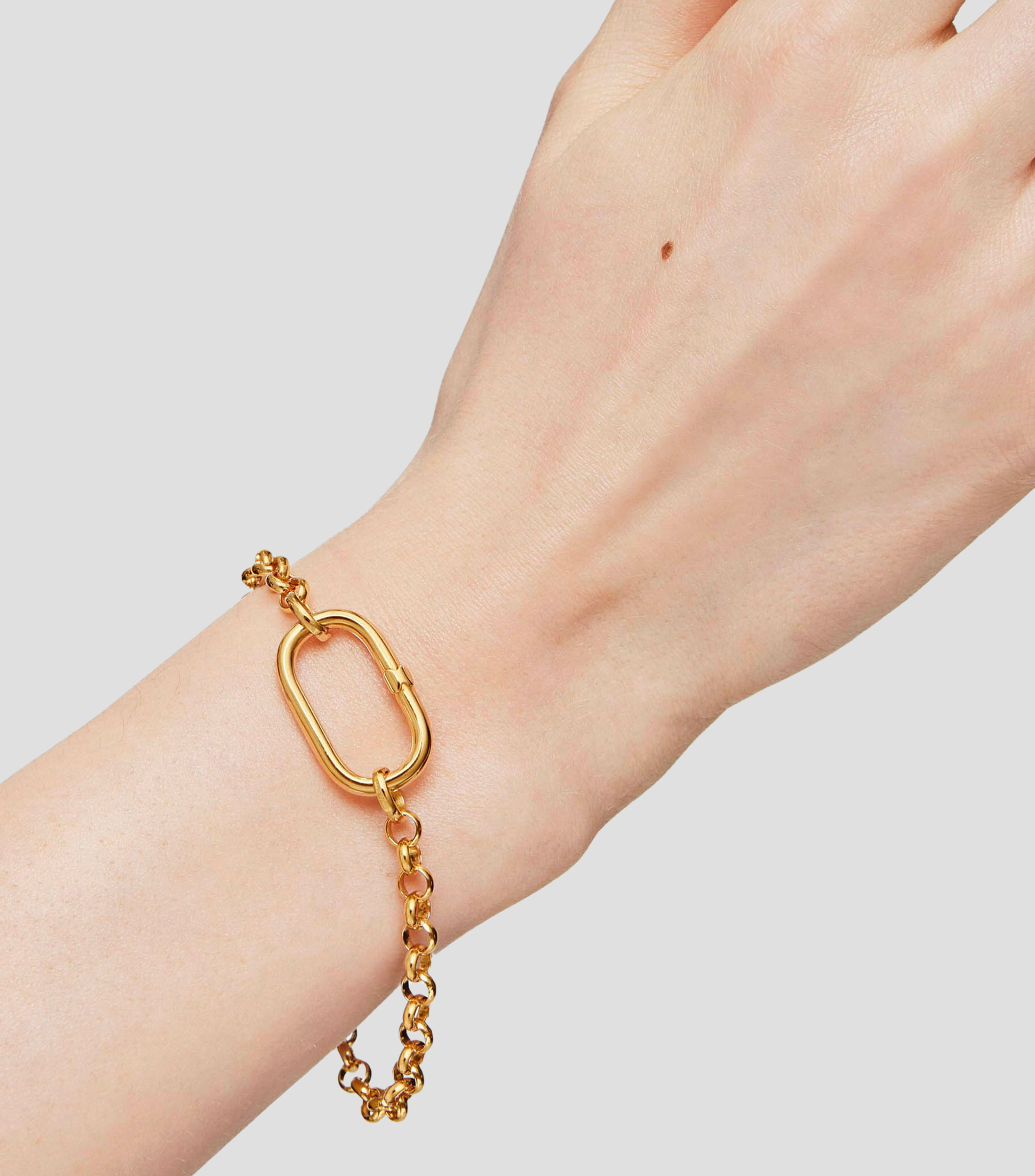 Anilla grande en plata Hold Oval Mujer
