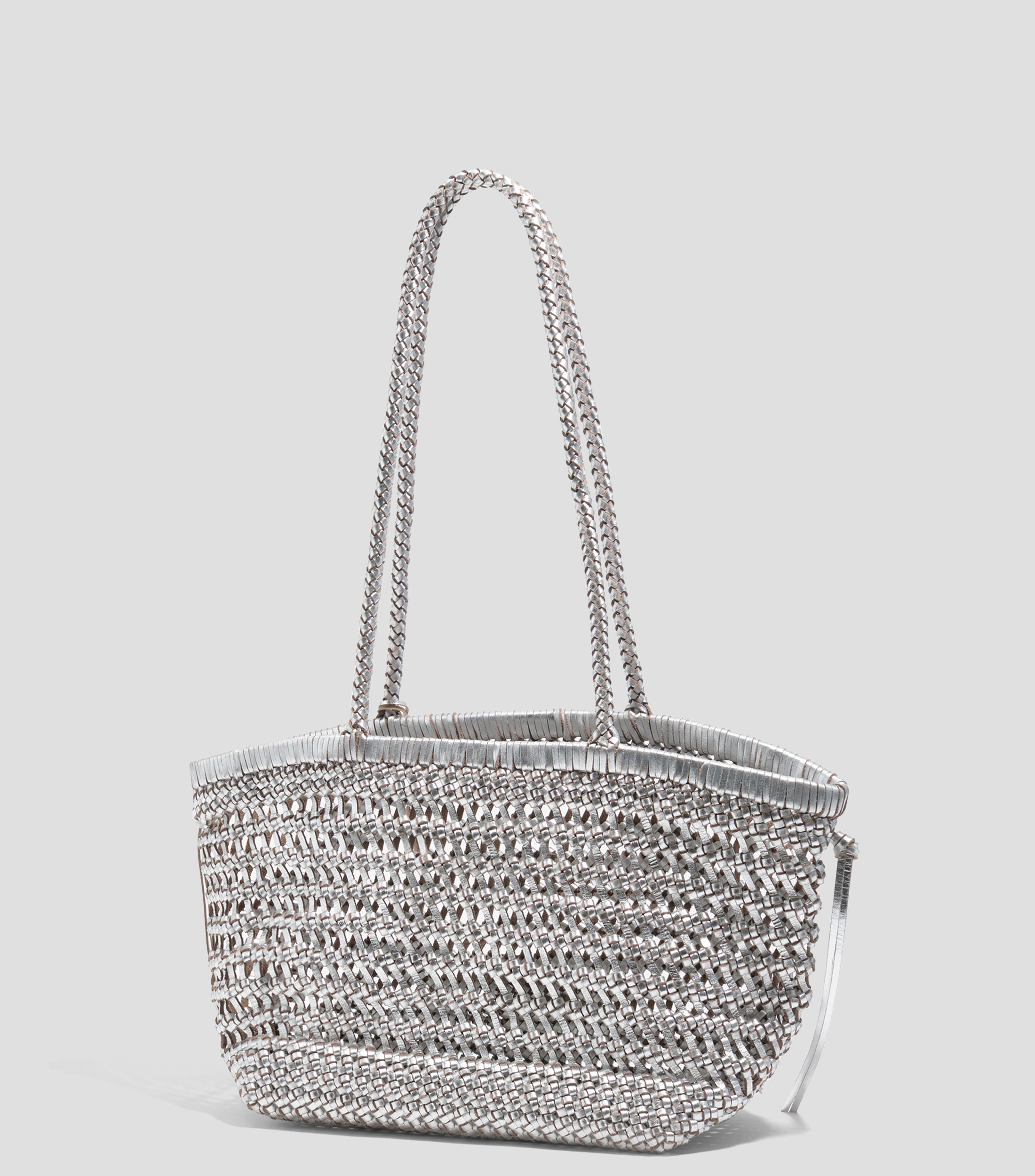 Bolsa shopper grande trenzada en piel Mujer