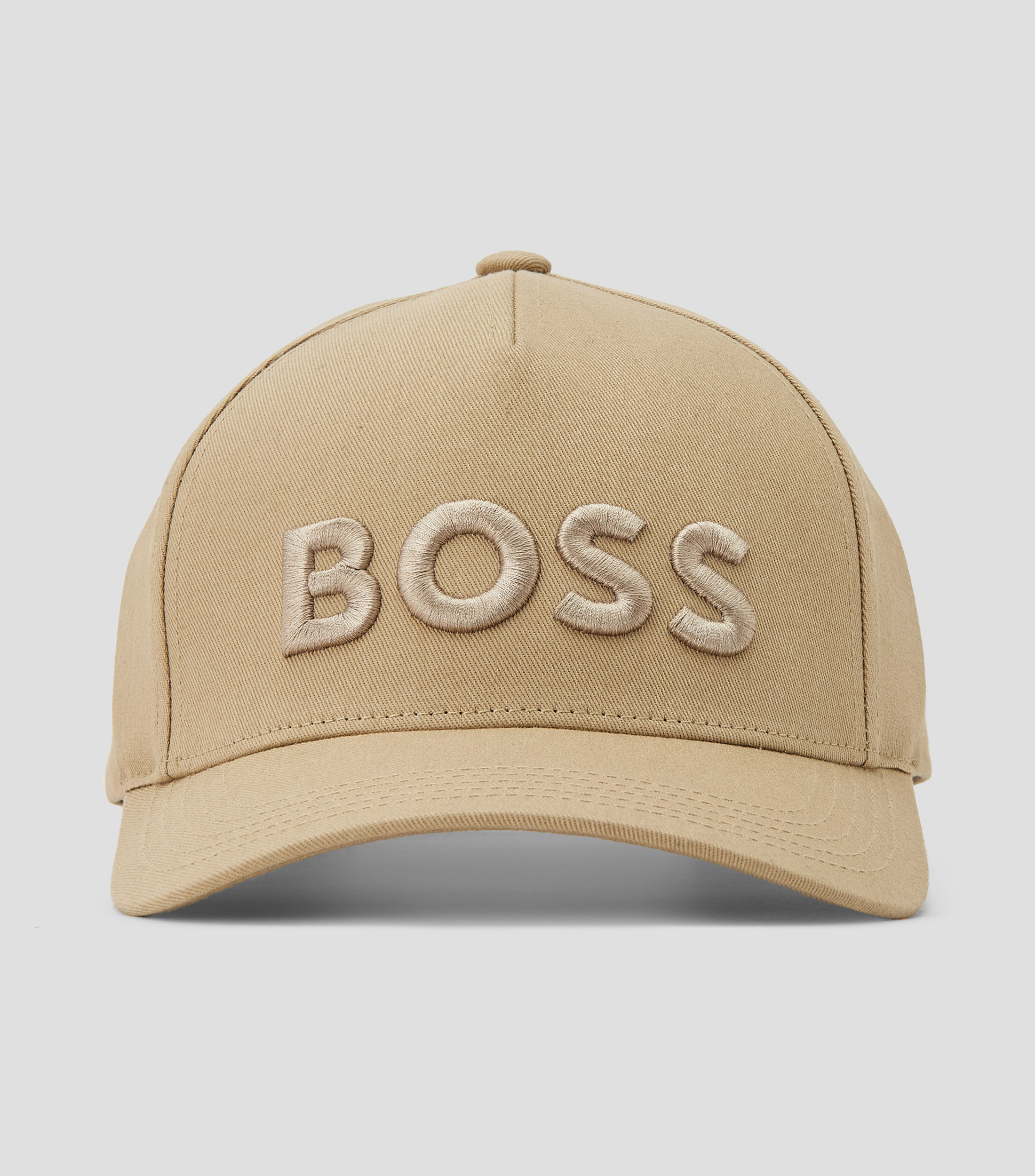 Gorra de sarga de algodón con logo bordado Hombre