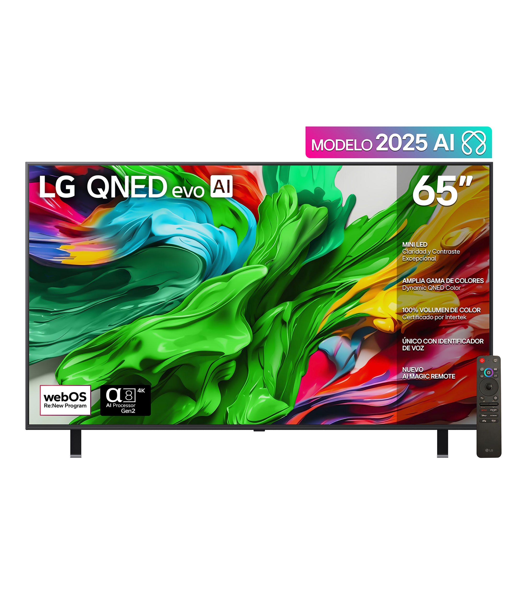 Pantalla 65 pulgadas LG QNED evo AI QNED85 4K SMART TV 2025