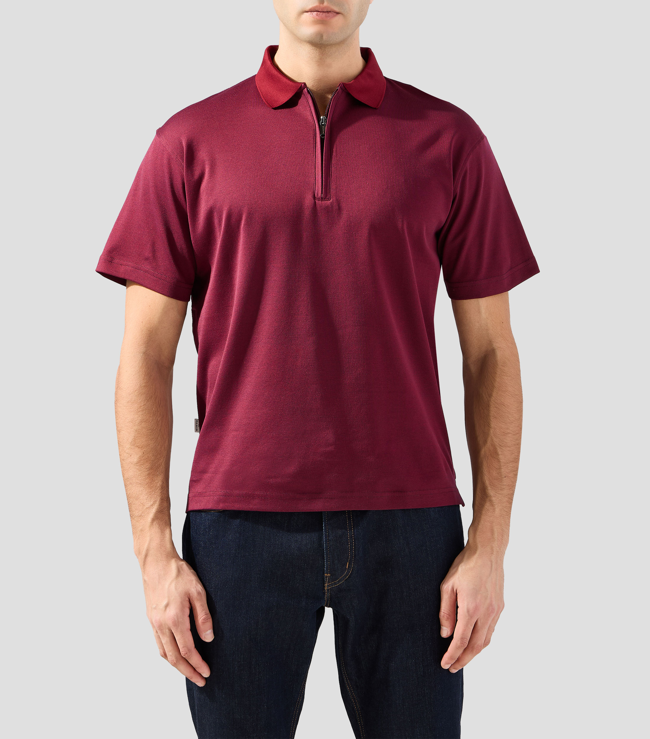 Playera polo manga corta lisa Hombre