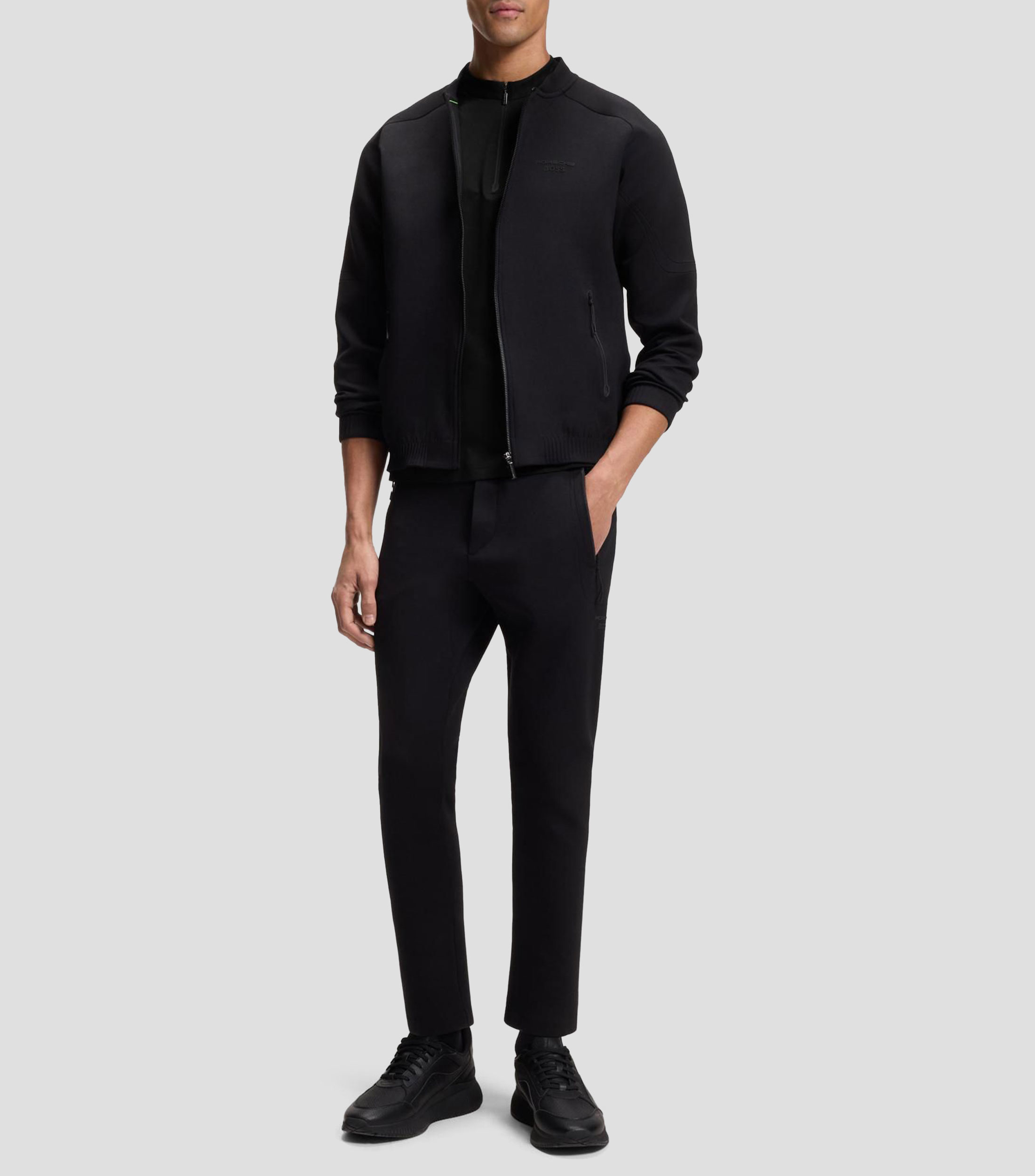 Polo Porsche x Boss con cuello con cremallera en algodón Hombre