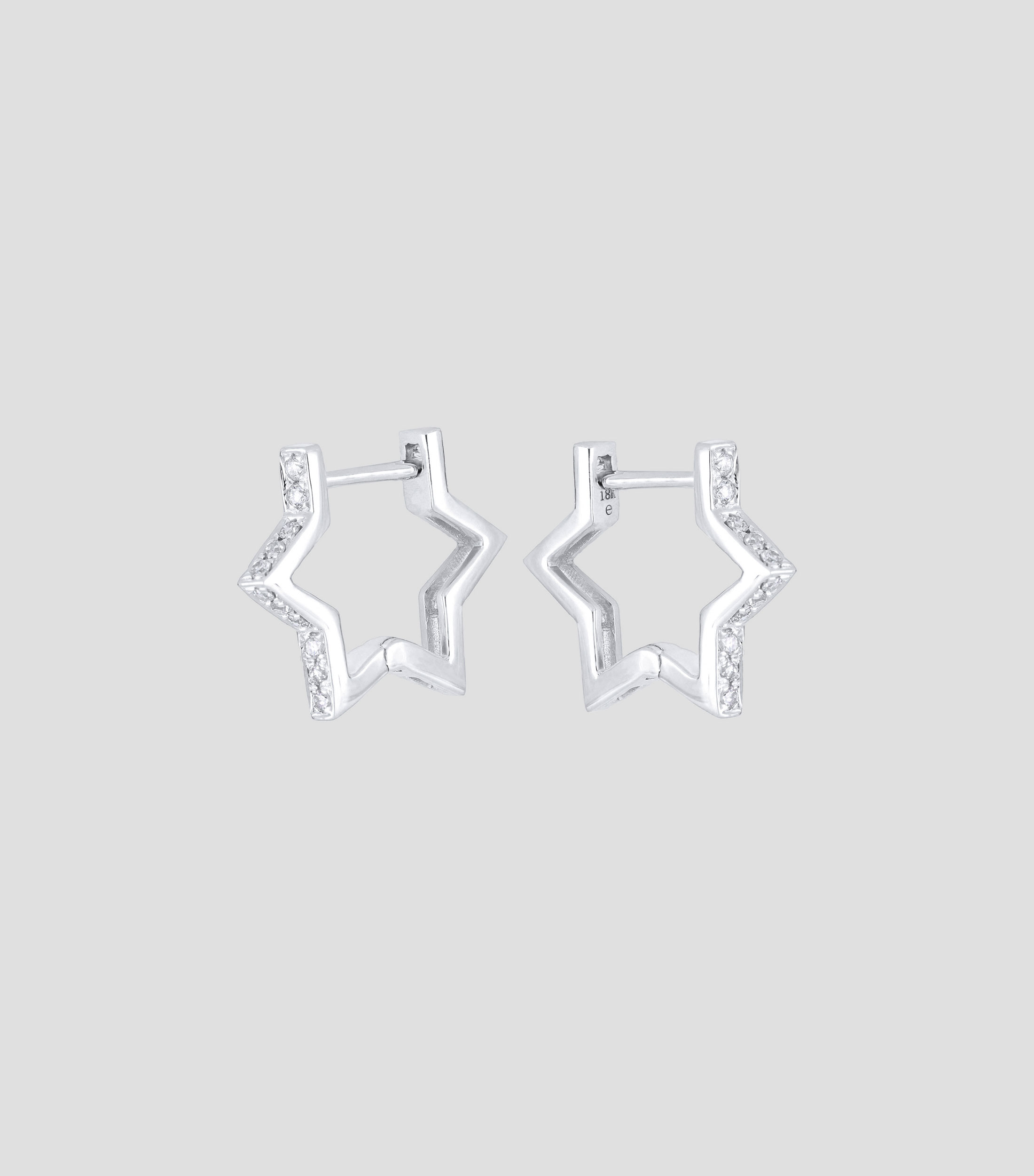 Aretes en oro 18 Kts con diamantes Mujer