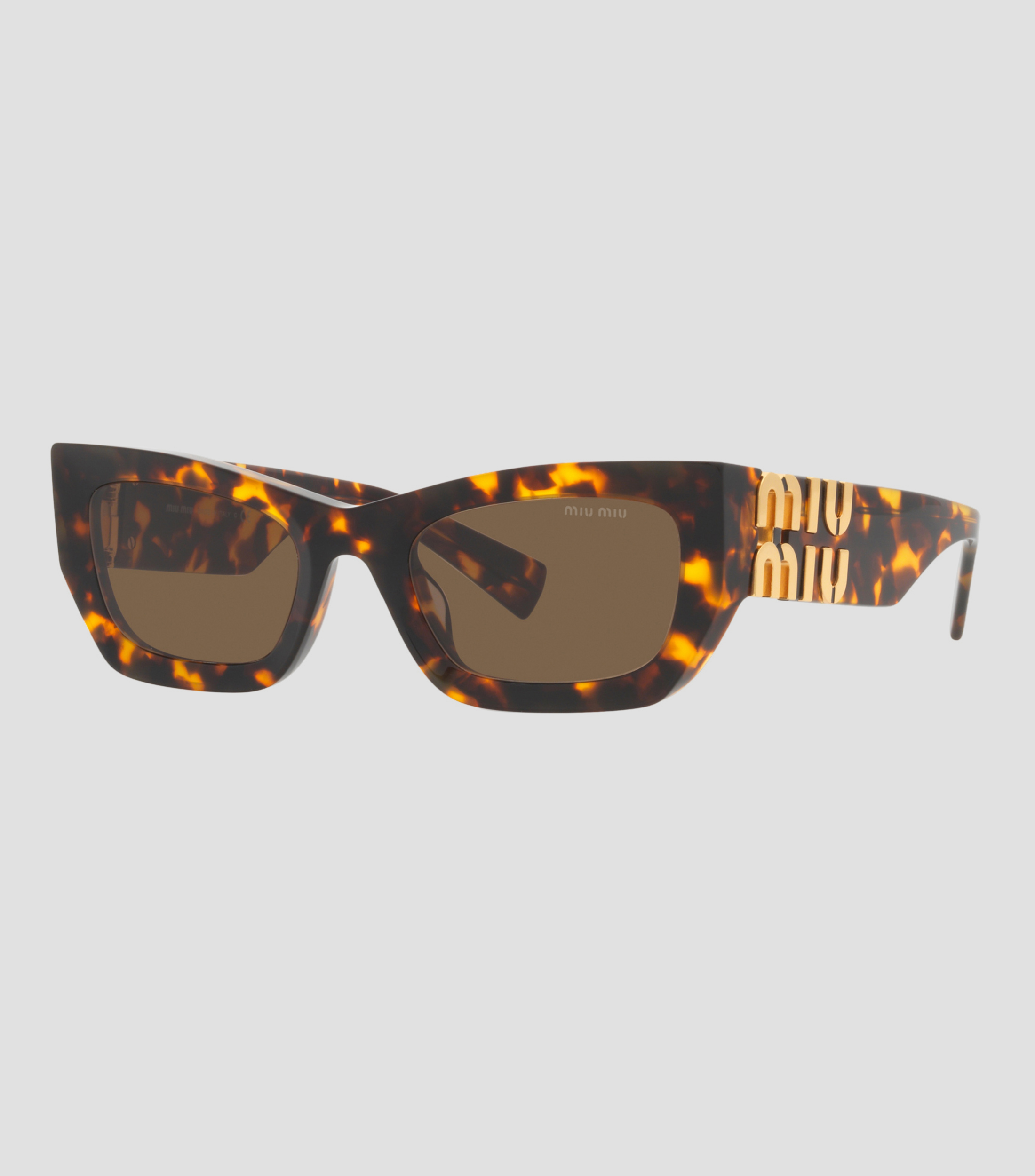 Lentes de sol rectangulares carey Mujer