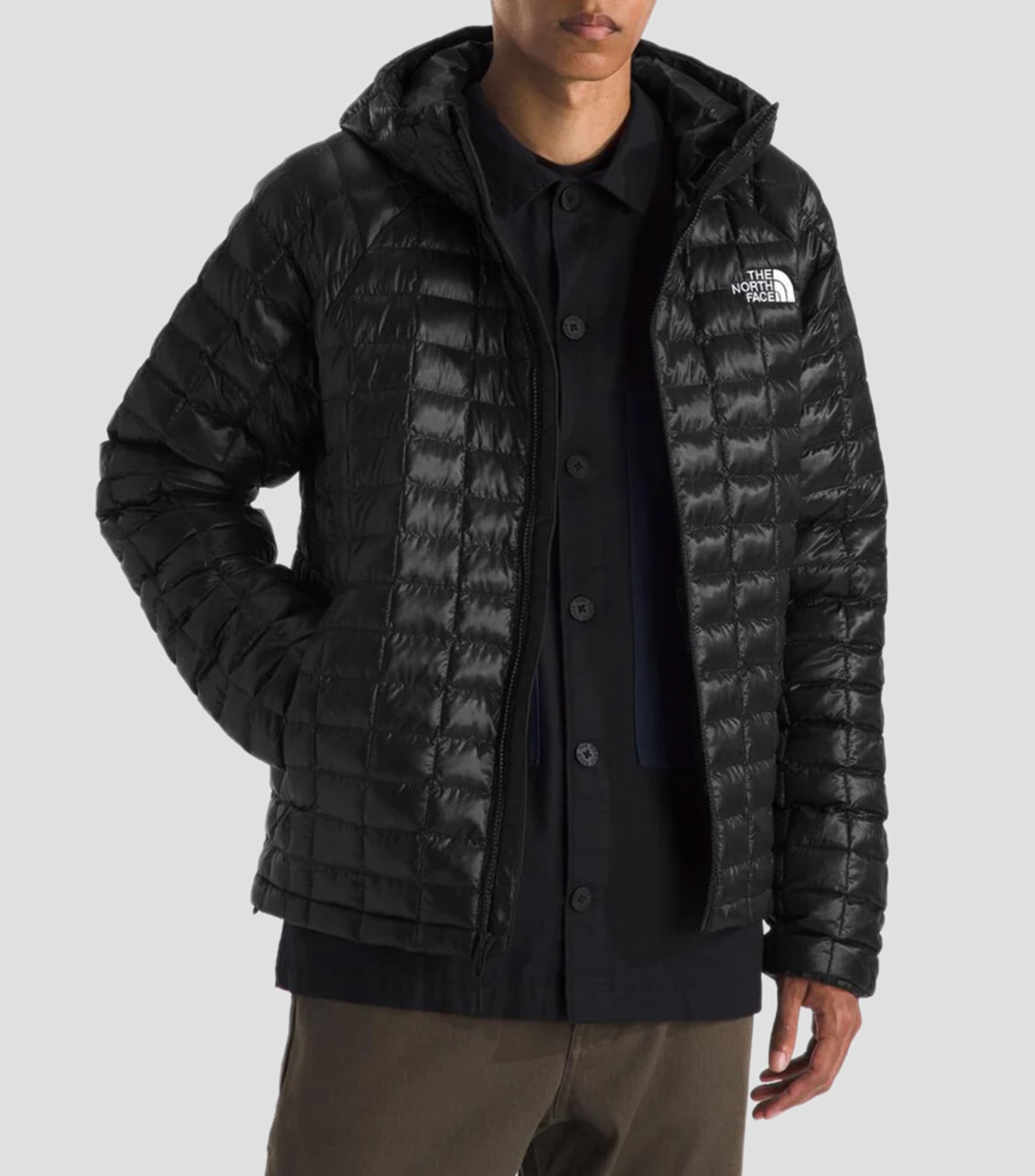 Chamarra puffer con capucha Hombre