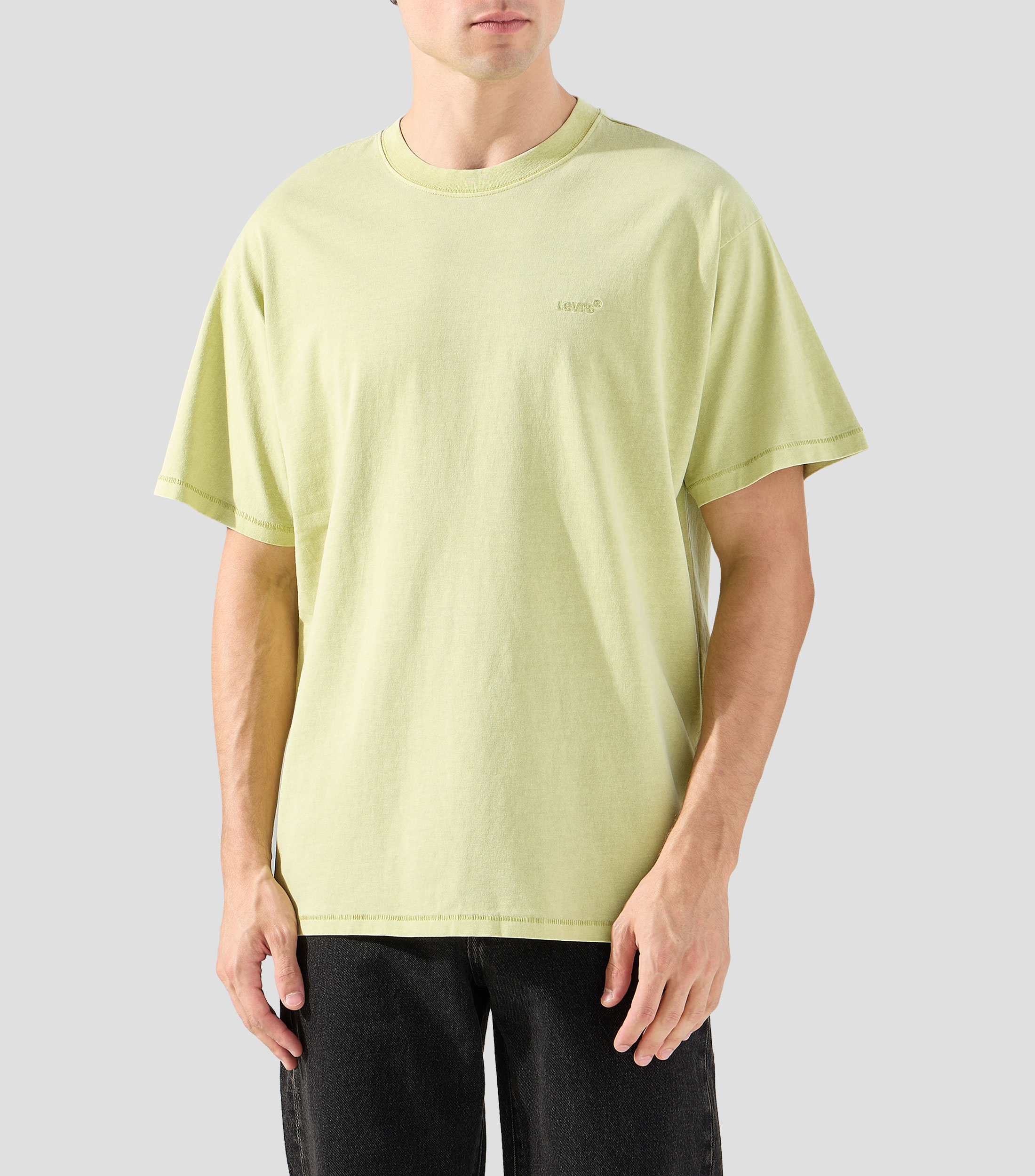 Playera cuello redondo manga corta deslavado Hombre