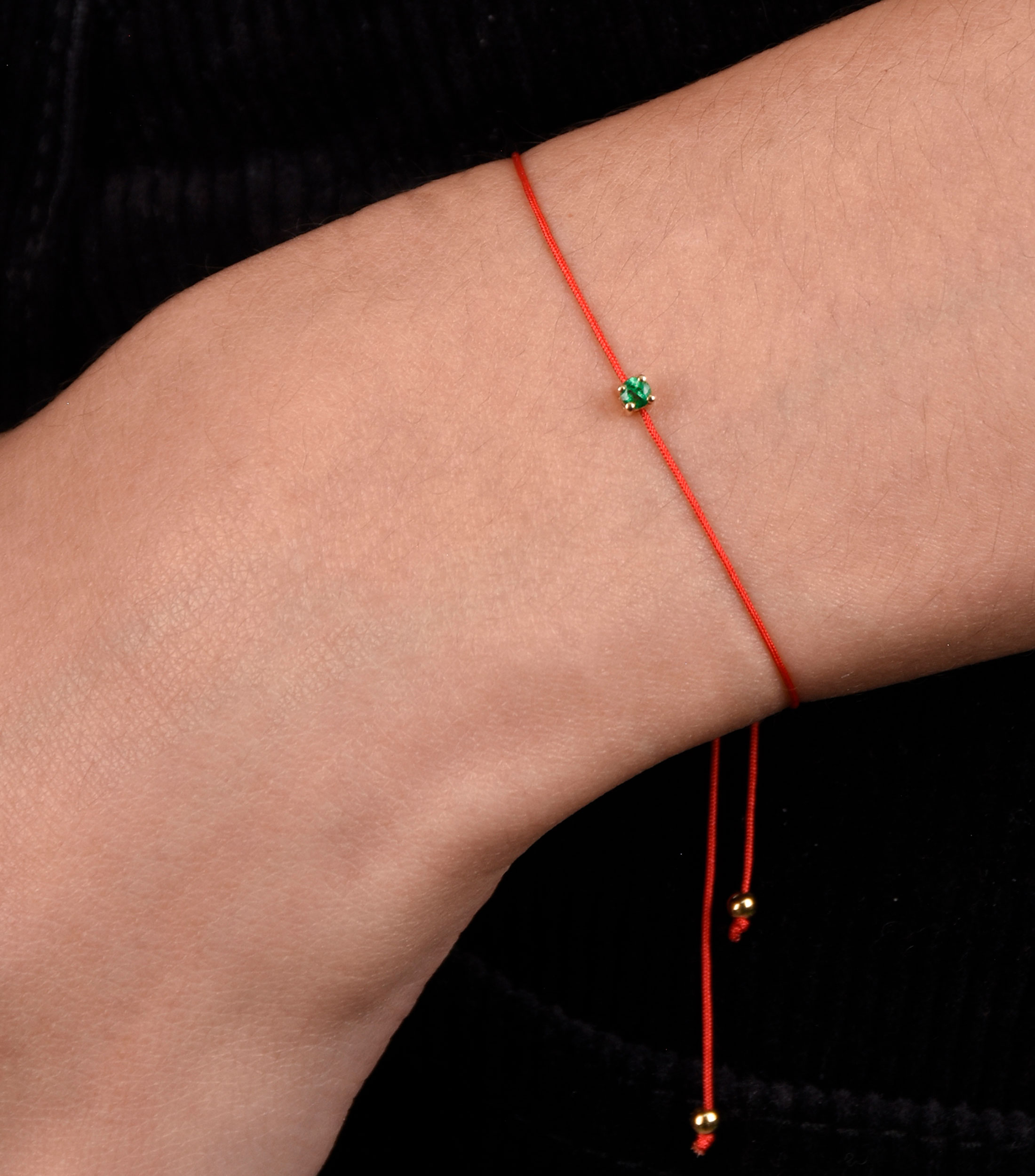 Pulsera con esmeralda Mujer