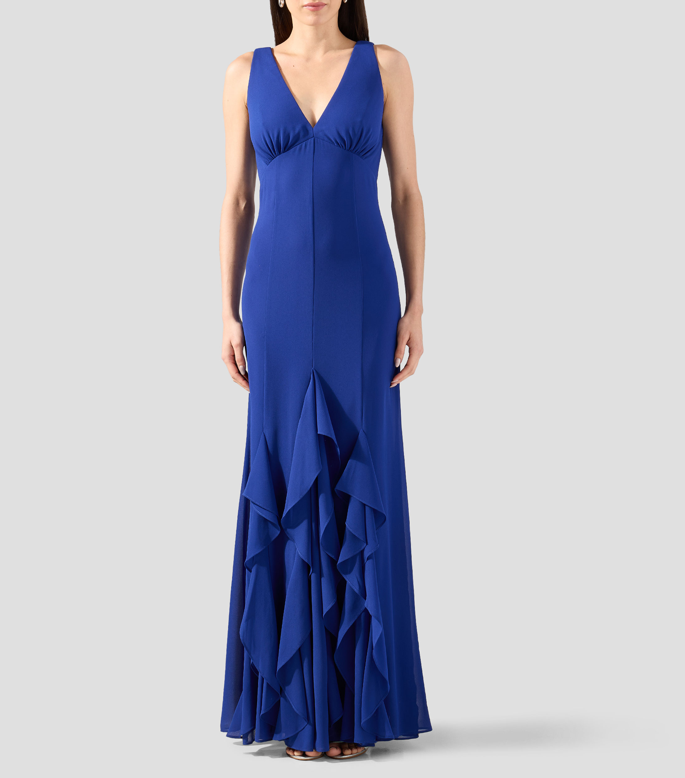 Vestido de fiesta largo liso Mujer