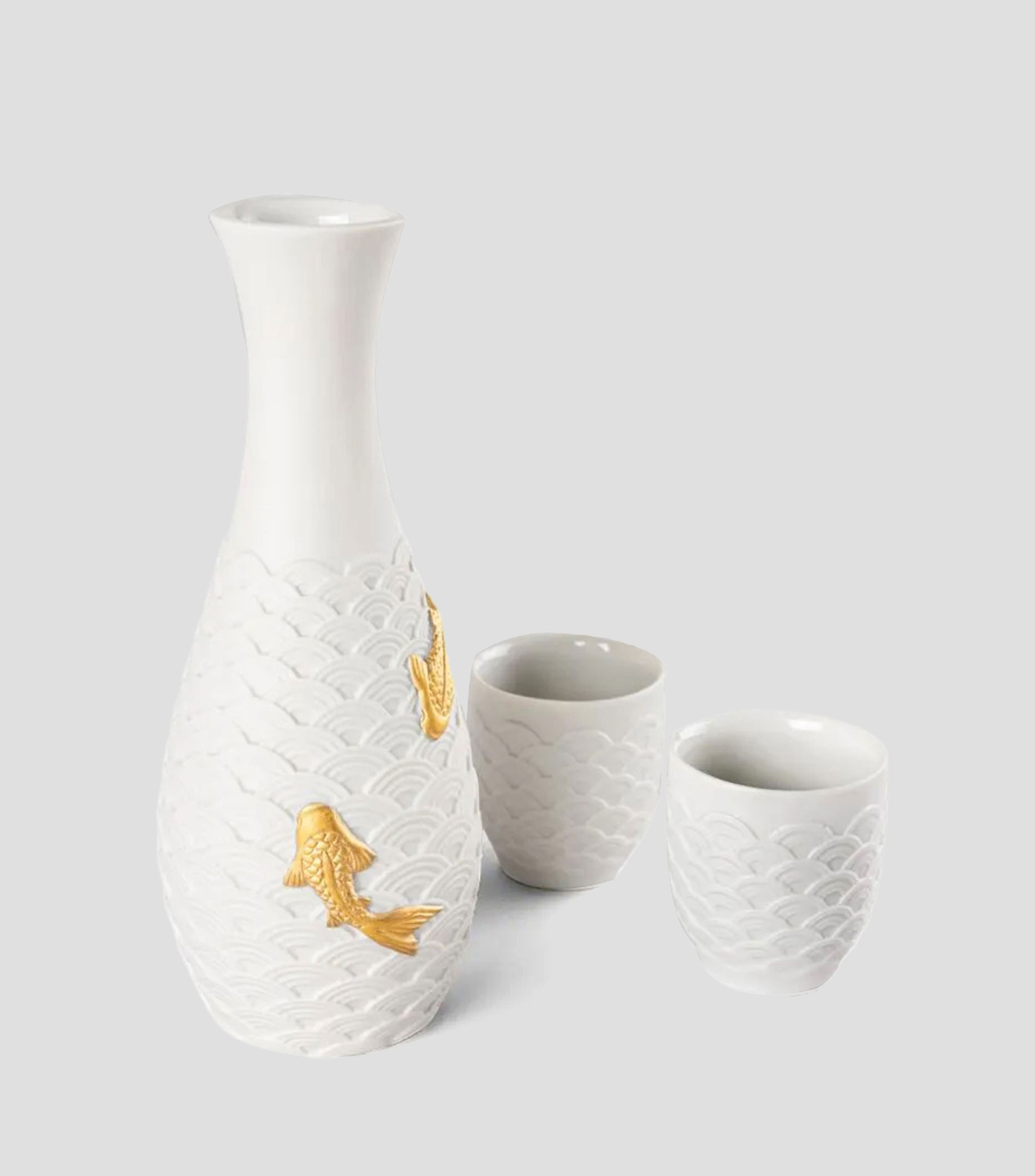 Set Koi Sake en porcelana