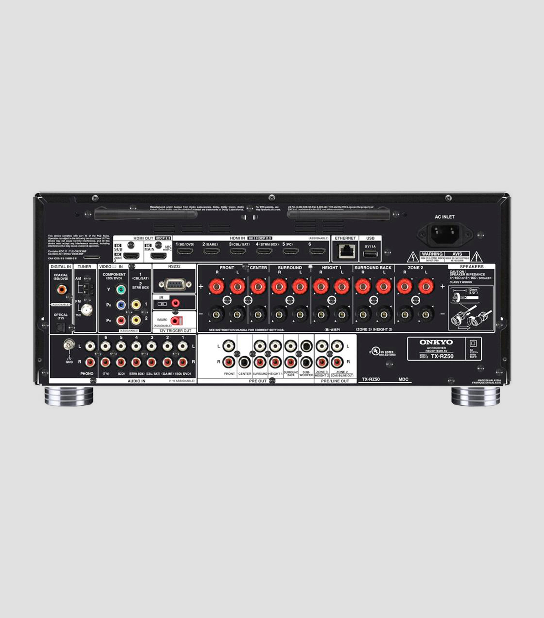 Receptor de audio TX-RZ50 negro