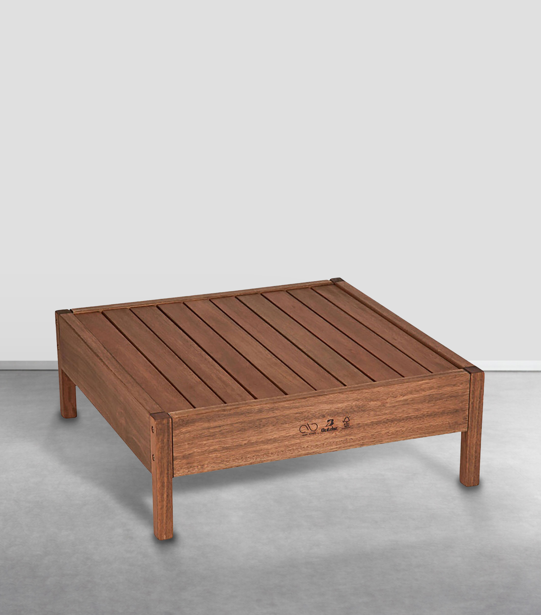 Mesa Puff Grass para exterior en madera